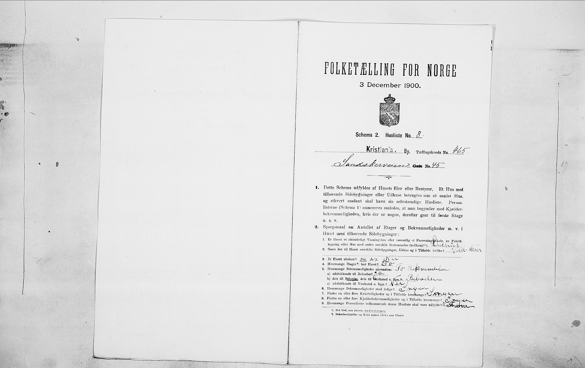 SAO, Folketelling 1900 for 0301 Kristiania kjøpstad, 1900, s. 78367