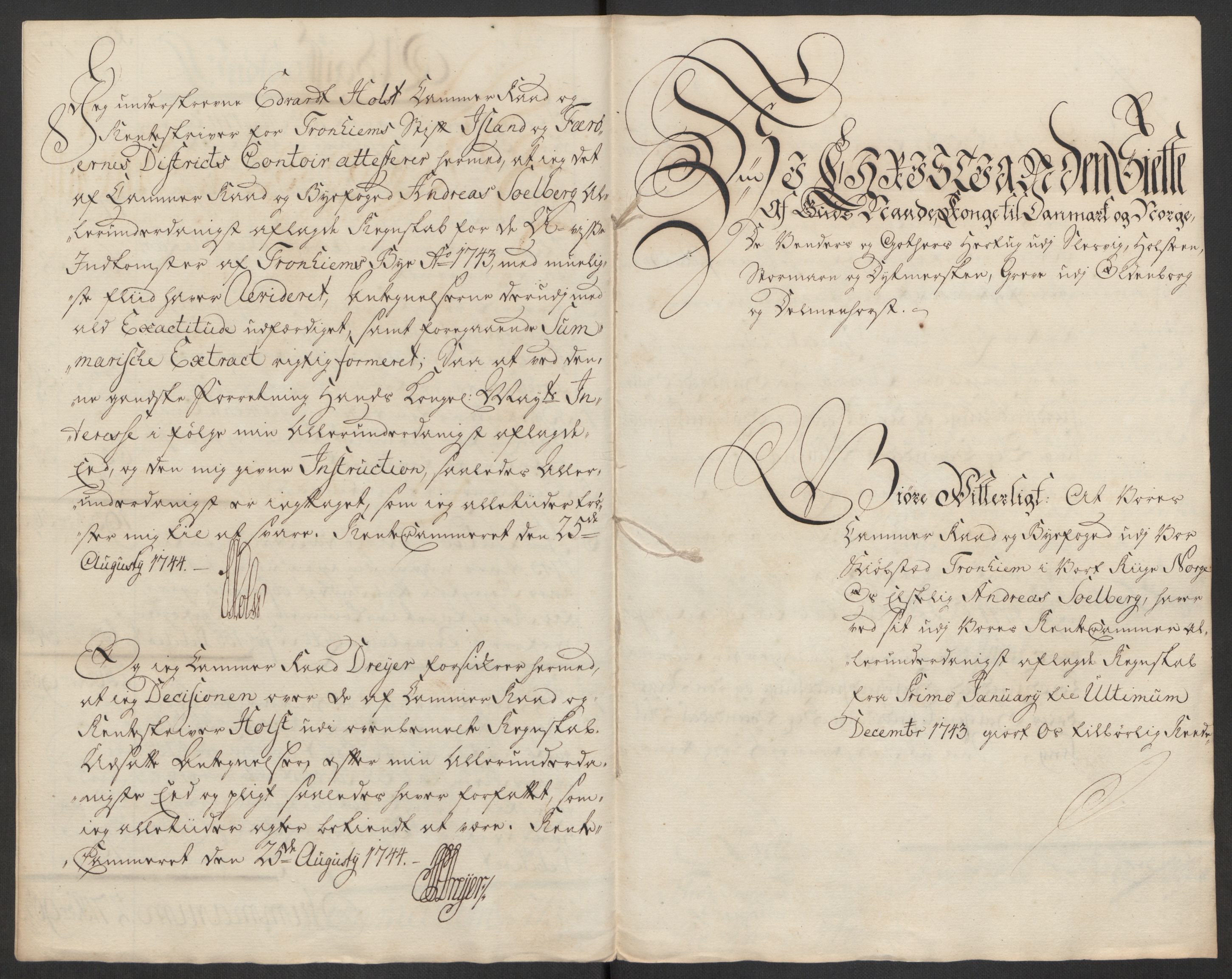 Rentekammeret inntil 1814, Reviderte regnskaper, Byregnskaper, RA/EA-4066/R/Rs/L0541: [S22] Sikt og sakefall, 1743-1746, s. 75