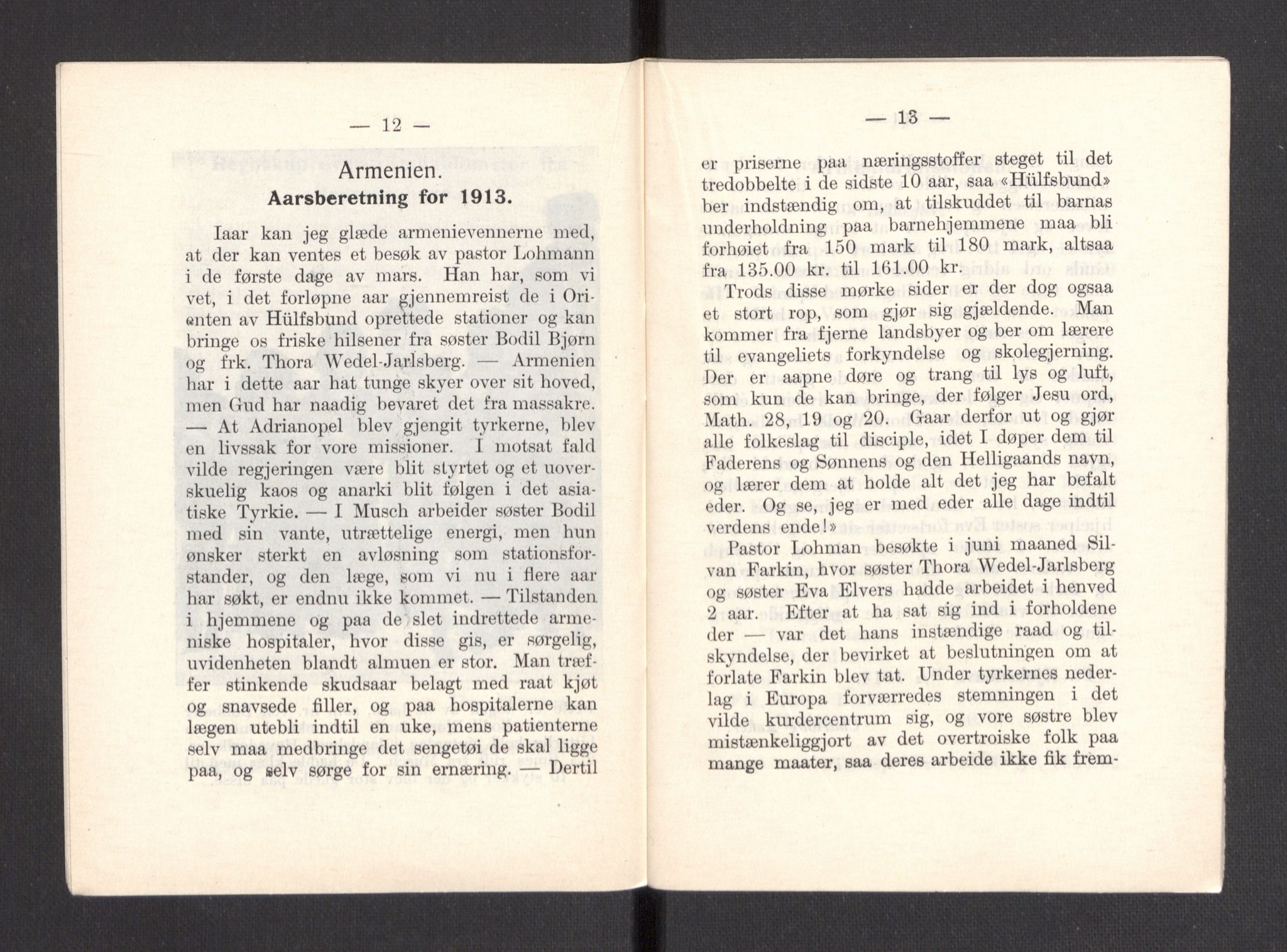 Kvinnelige Misjonsarbeidere, AV/RA-PA-0699/F/Fa/L0001/0007: -- / Årsmeldinger, trykte, 1906-1915