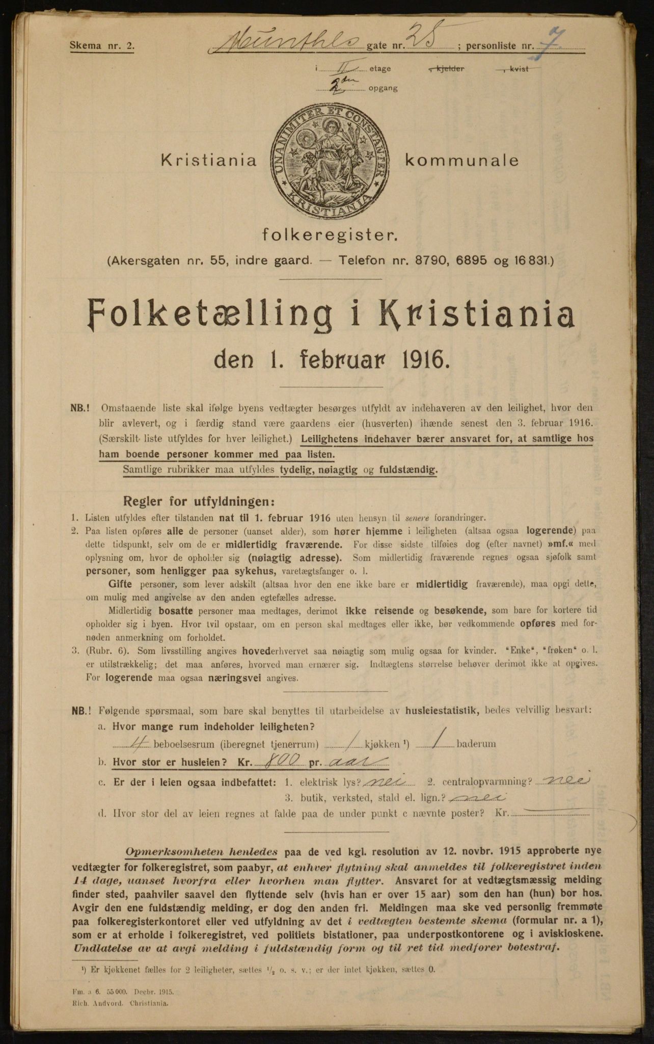 OBA, Kommunal folketelling 1.2.1916 for Kristiania, 1916, s. 69808