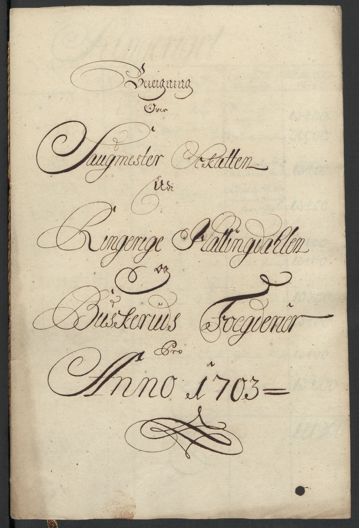 Rentekammeret inntil 1814, Reviderte regnskaper, Fogderegnskap, RA/EA-4092/R22/L1461: Fogderegnskap Ringerike, Hallingdal og Buskerud, 1703, s. 198