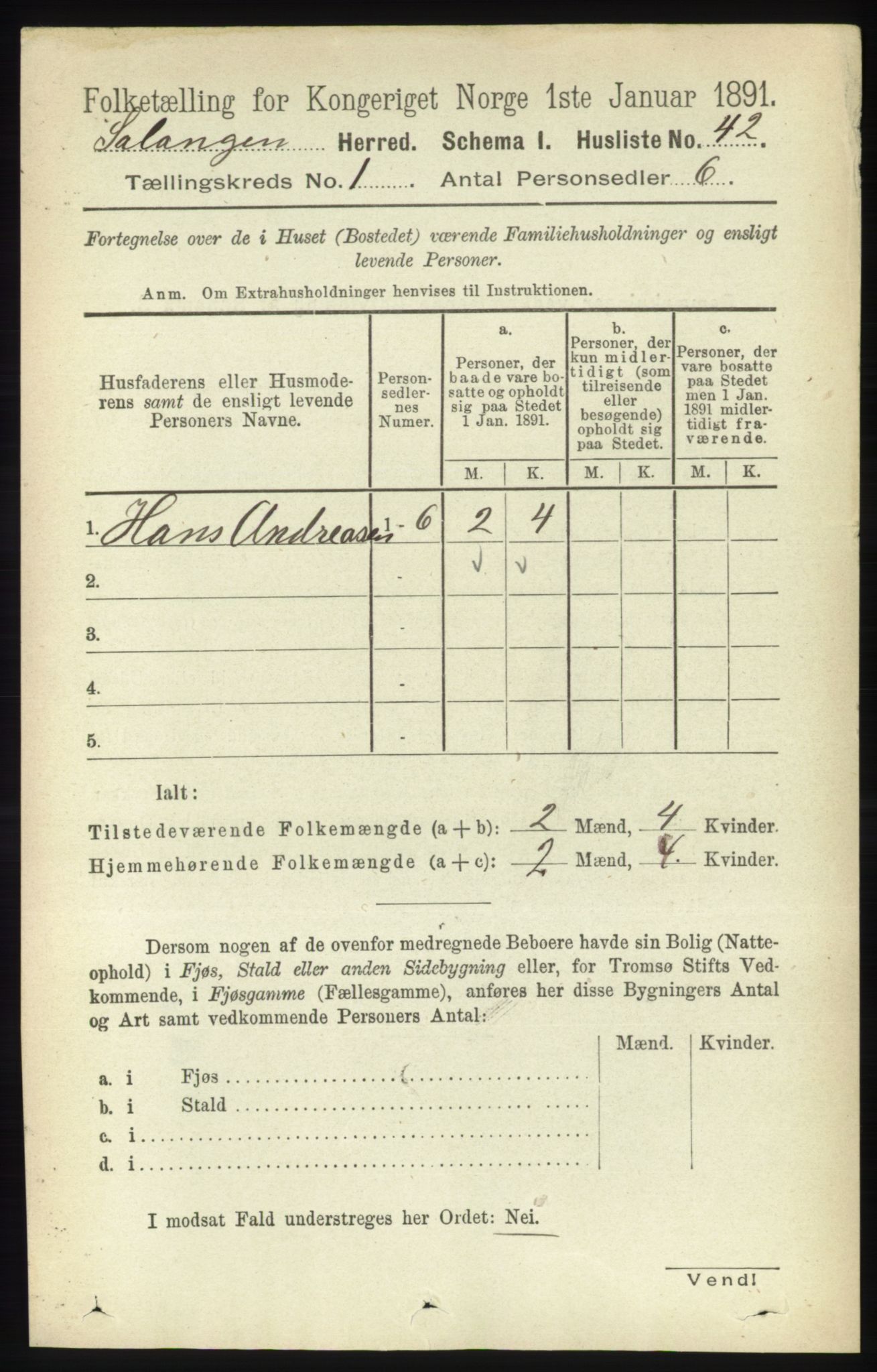 RA, Folketelling 1891 for 1921 Salangen herred, 1891, s. 55