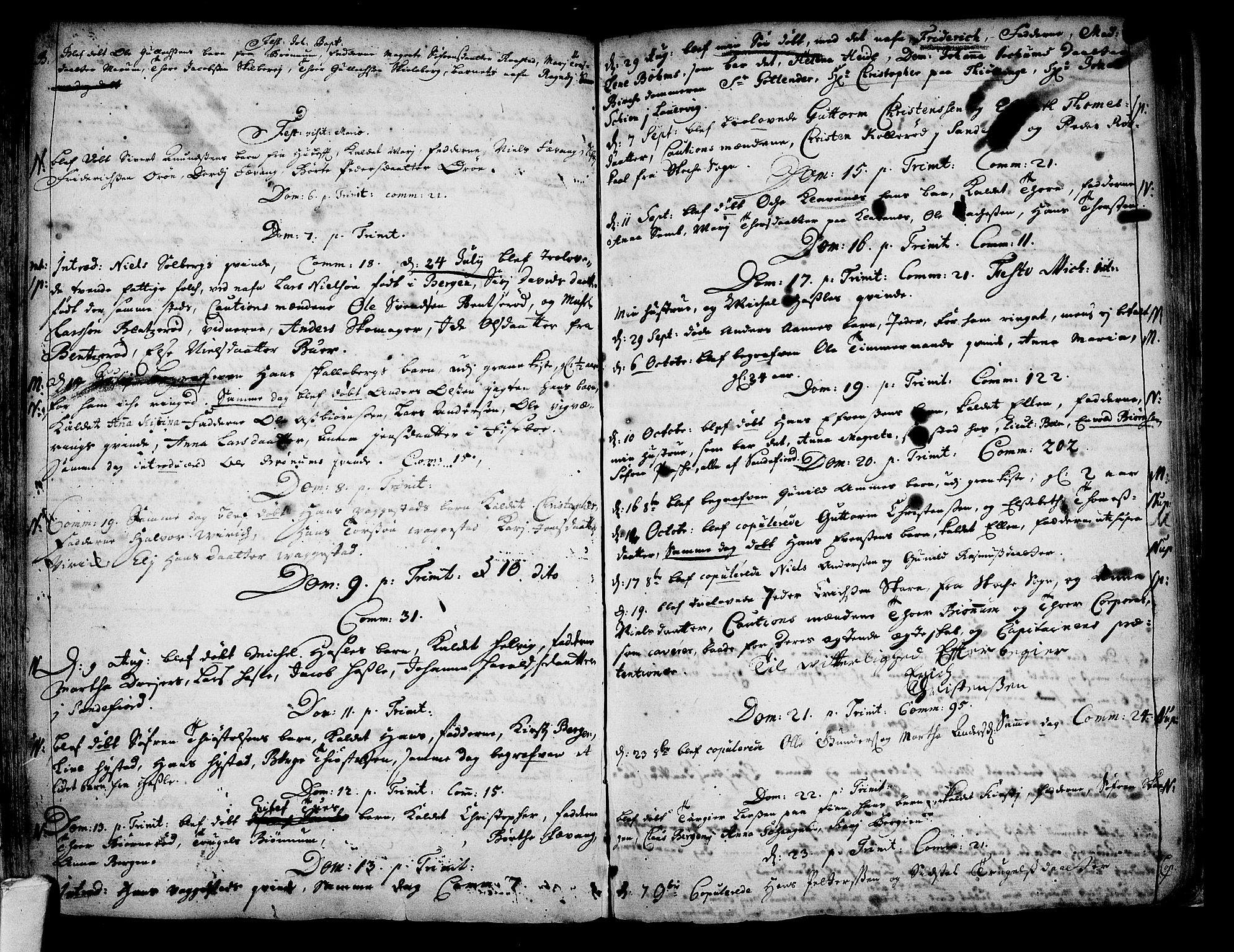Sandar kirkebøker, AV/SAKO-A-243/F/Fa/L0001: Ministerialbok nr. 1, 1709-1733