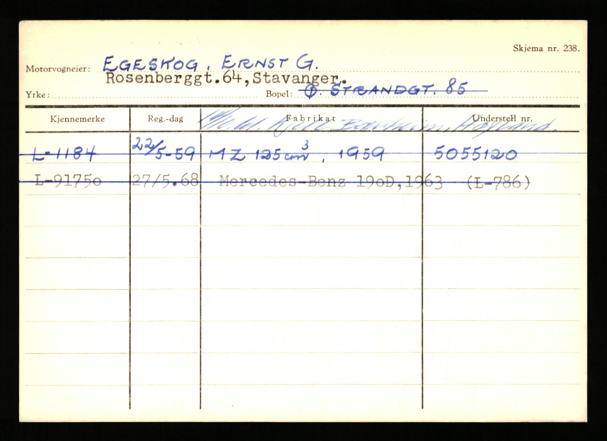 Stavanger trafikkstasjon, SAST/A-101942/0/H/L0007: Egerøy - Eppeland, 1930-1971, s. 3