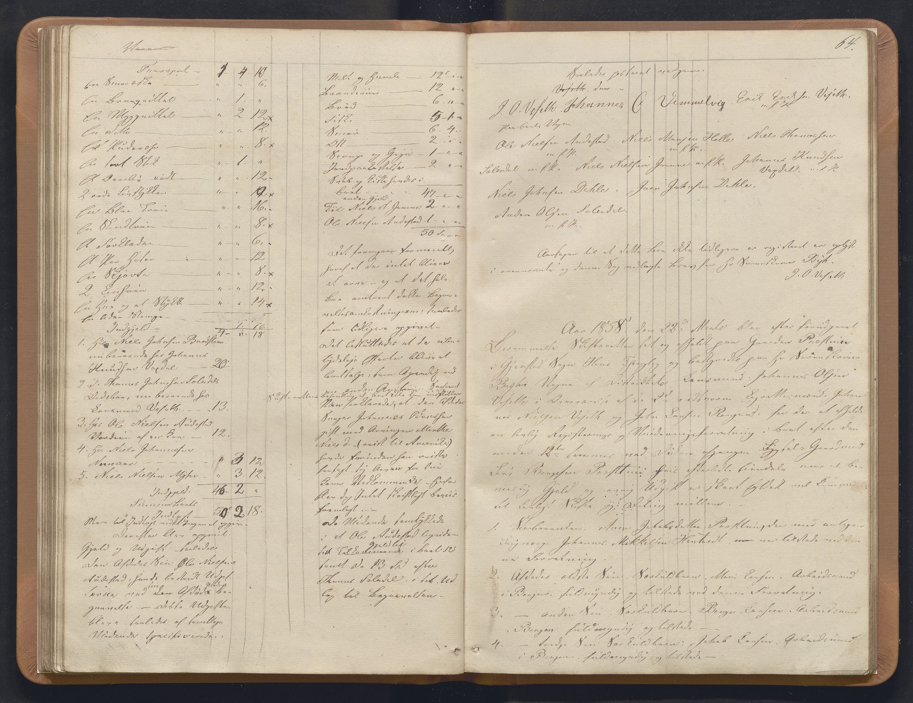 Nordhordland sorenskrivar, AV/SAB-A-2901/1/H/Hb/L0009: Registreringsprotokollar, 1855-1859, s. 64