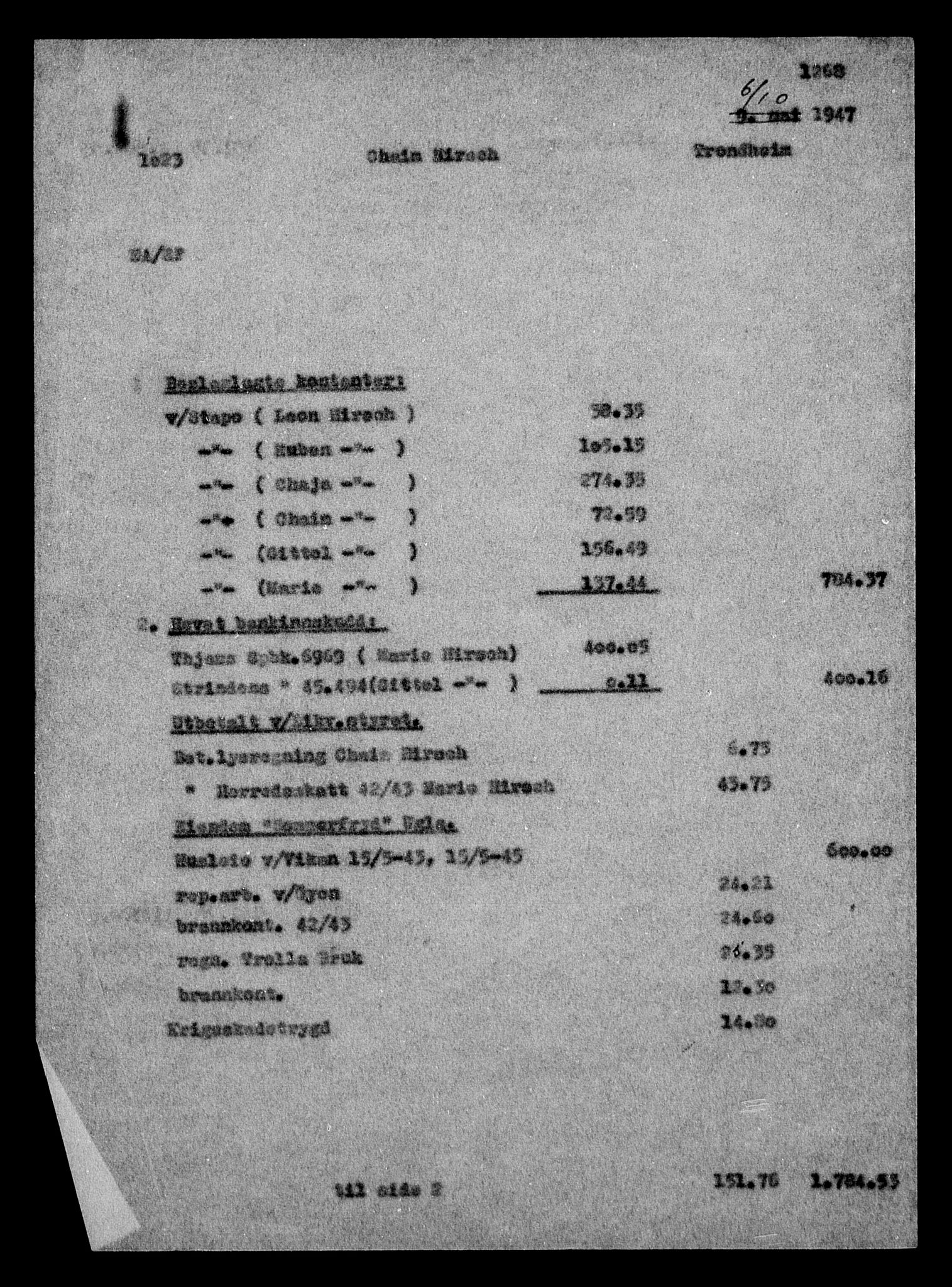 Justisdepartementet, Tilbakeføringskontoret for inndratte formuer, AV/RA-S-1564/H/Hc/Hca/L0896: --, 1945-1947, s. 230