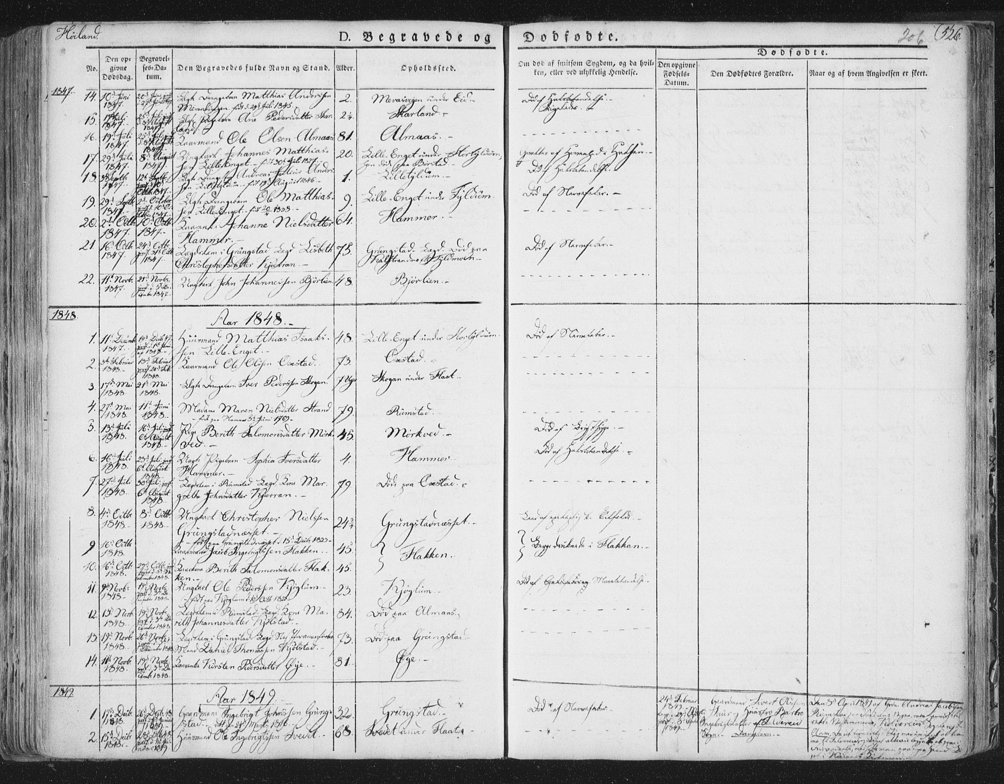 Ministerialprotokoller, klokkerbøker og fødselsregistre - Nord-Trøndelag, SAT/A-1458/758/L0513: Ministerialbok nr. 758A02 /2, 1839-1868, s. 206