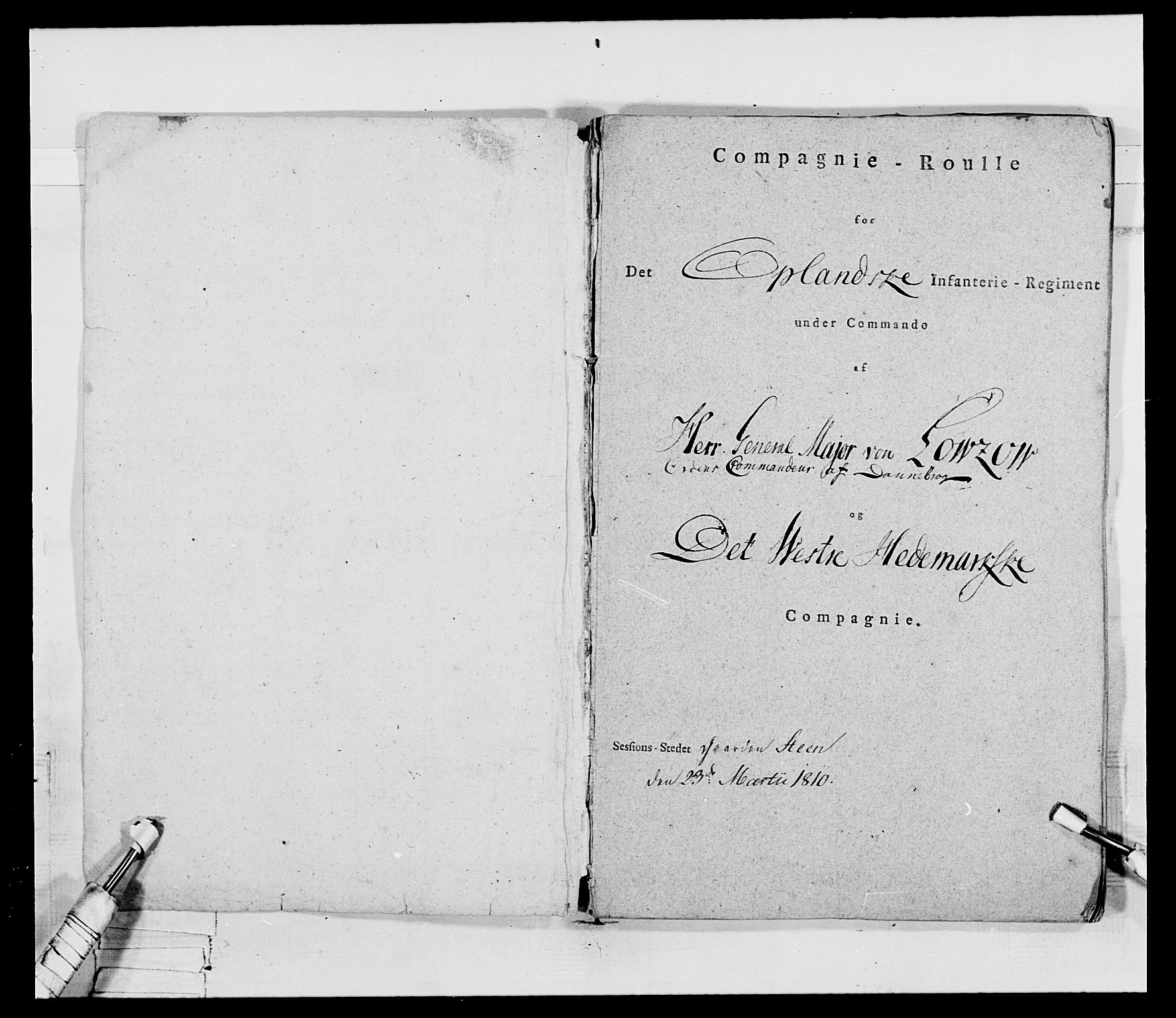 Generalitets- og kommissariatskollegiet, Det kongelige norske kommissariatskollegium, RA/EA-5420/E/Eh/L0069: Opplandske gevorbne infanteriregiment, 1810-1818, s. 8