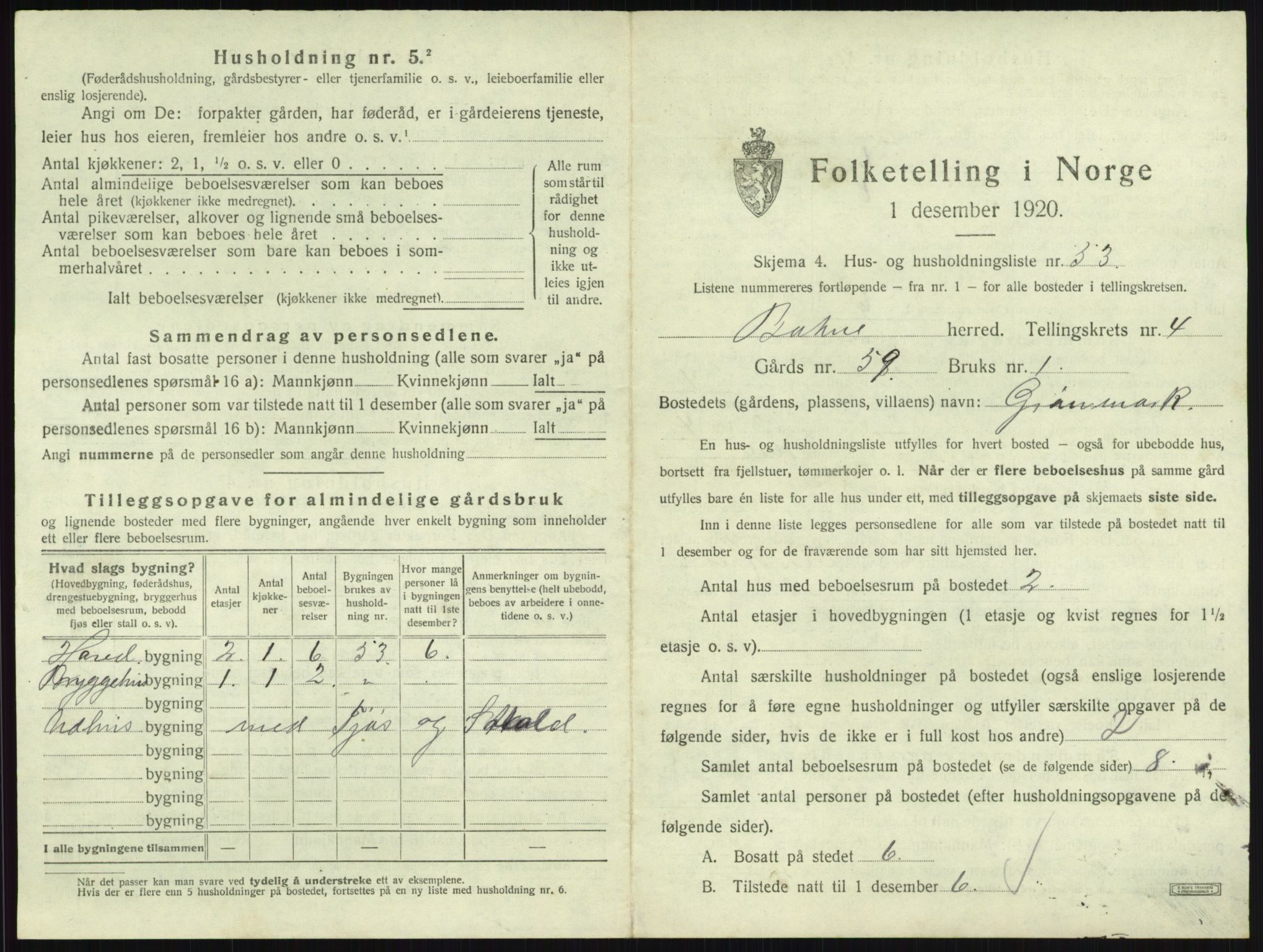 SAKO, Folketelling 1920 for 0715 Botne herred, 1920, s. 580