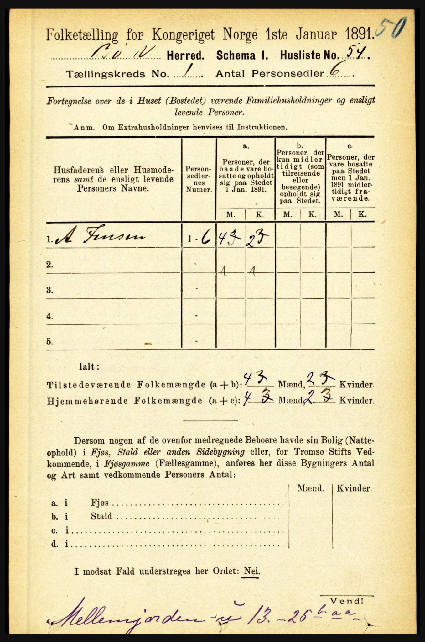 RA, Folketelling 1891 for 1867 Bø herred, 1891, s. 82