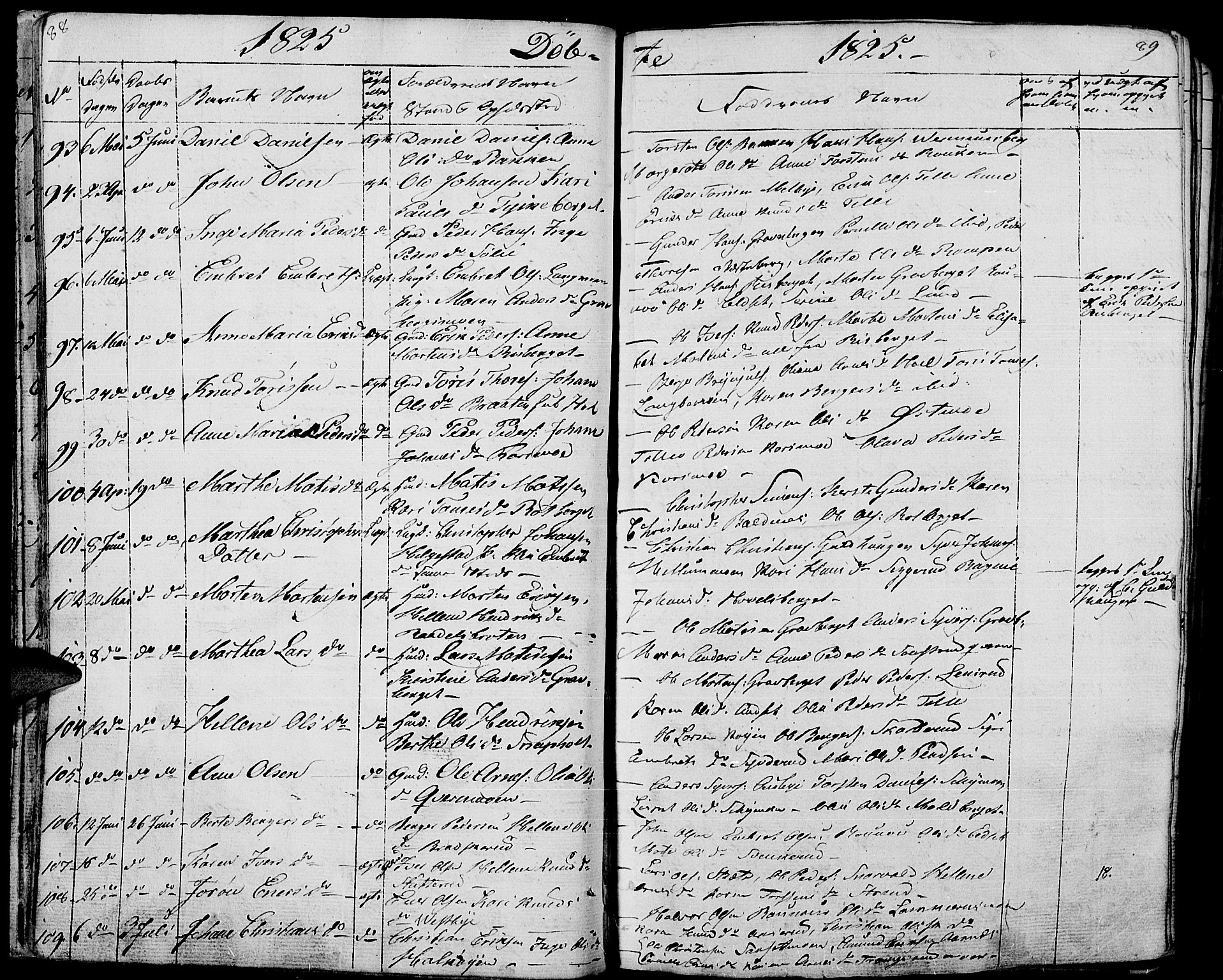 Hof prestekontor, AV/SAH-PREST-038/H/Ha/Haa/L0006: Ministerialbok nr. 6, 1822-1841, s. 88-89