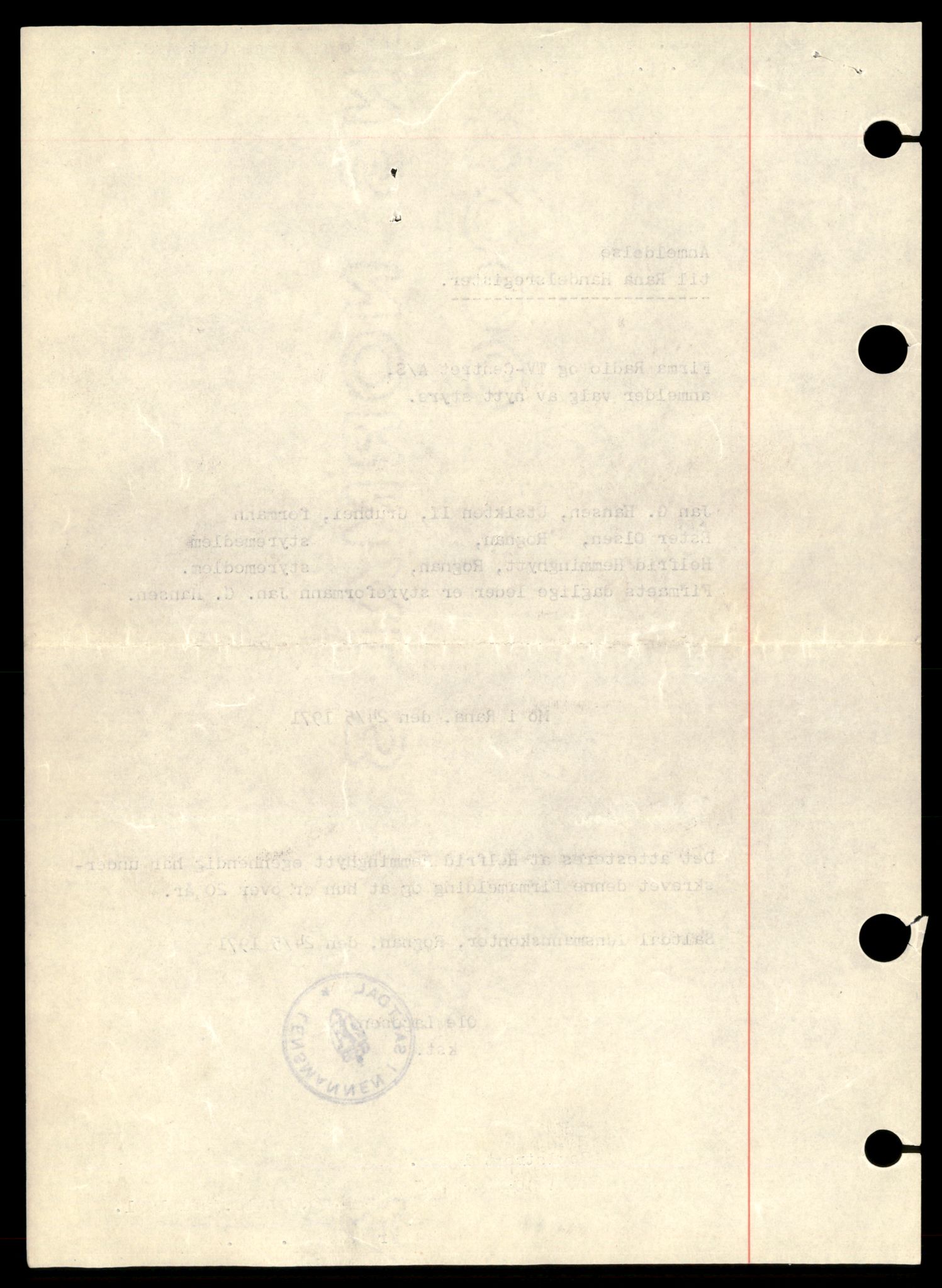 Rana sorenskriveri , AV/SAT-A-1108/2/J/Jd/Jdb/L0014: Bilag. Aksjeselskap R - S, 1927-1988, s. 10