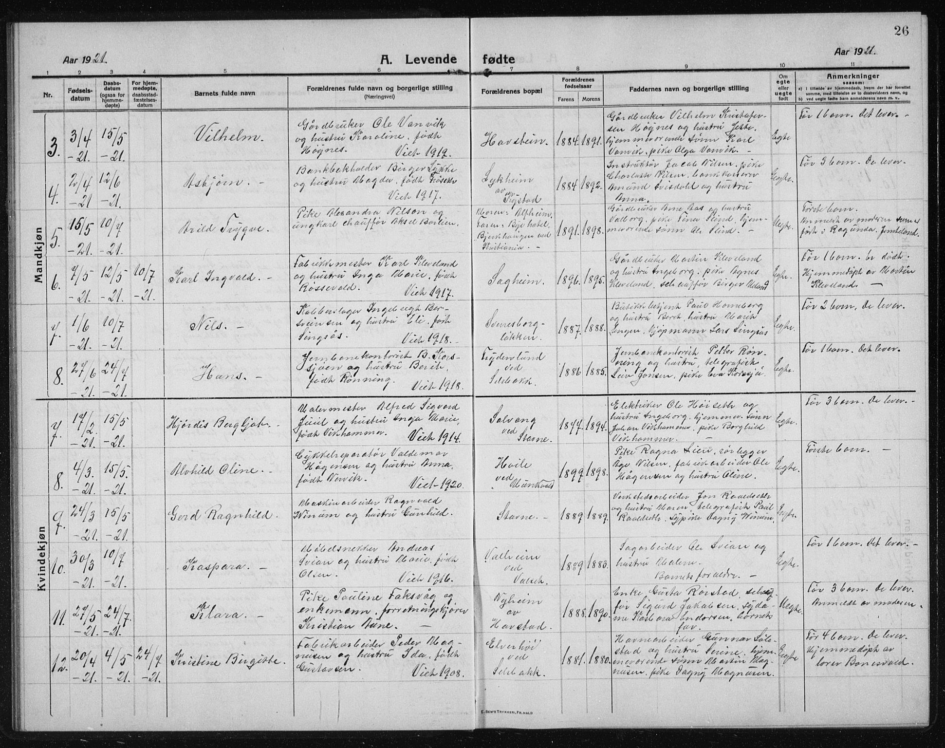 Ministerialprotokoller, klokkerbøker og fødselsregistre - Sør-Trøndelag, SAT/A-1456/611/L0356: Klokkerbok nr. 611C04, 1914-1938, s. 26