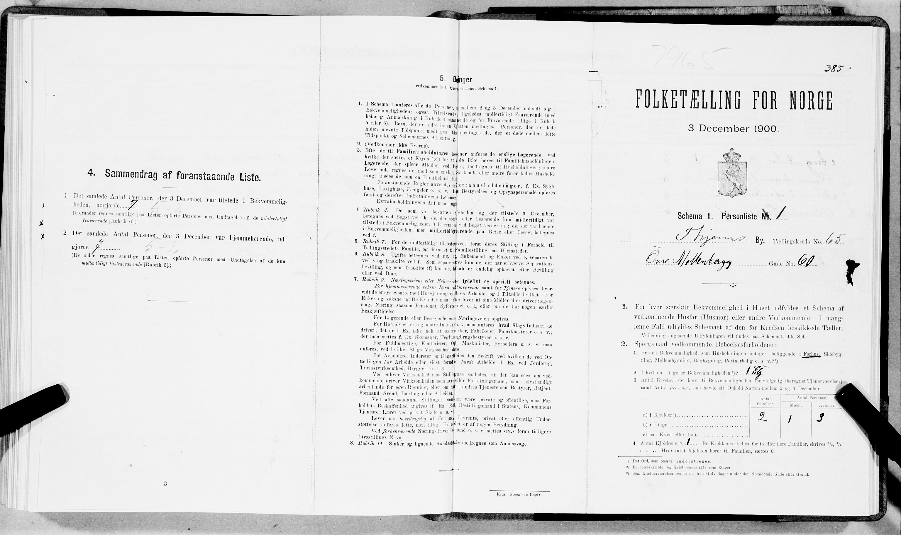 SAT, Folketelling 1900 for 1601 Trondheim kjøpstad, 1900, s. 11691