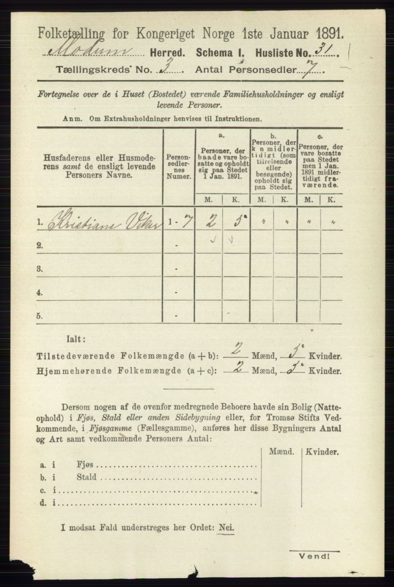 RA, Folketelling 1891 for 0623 Modum herred, 1891, s. 712