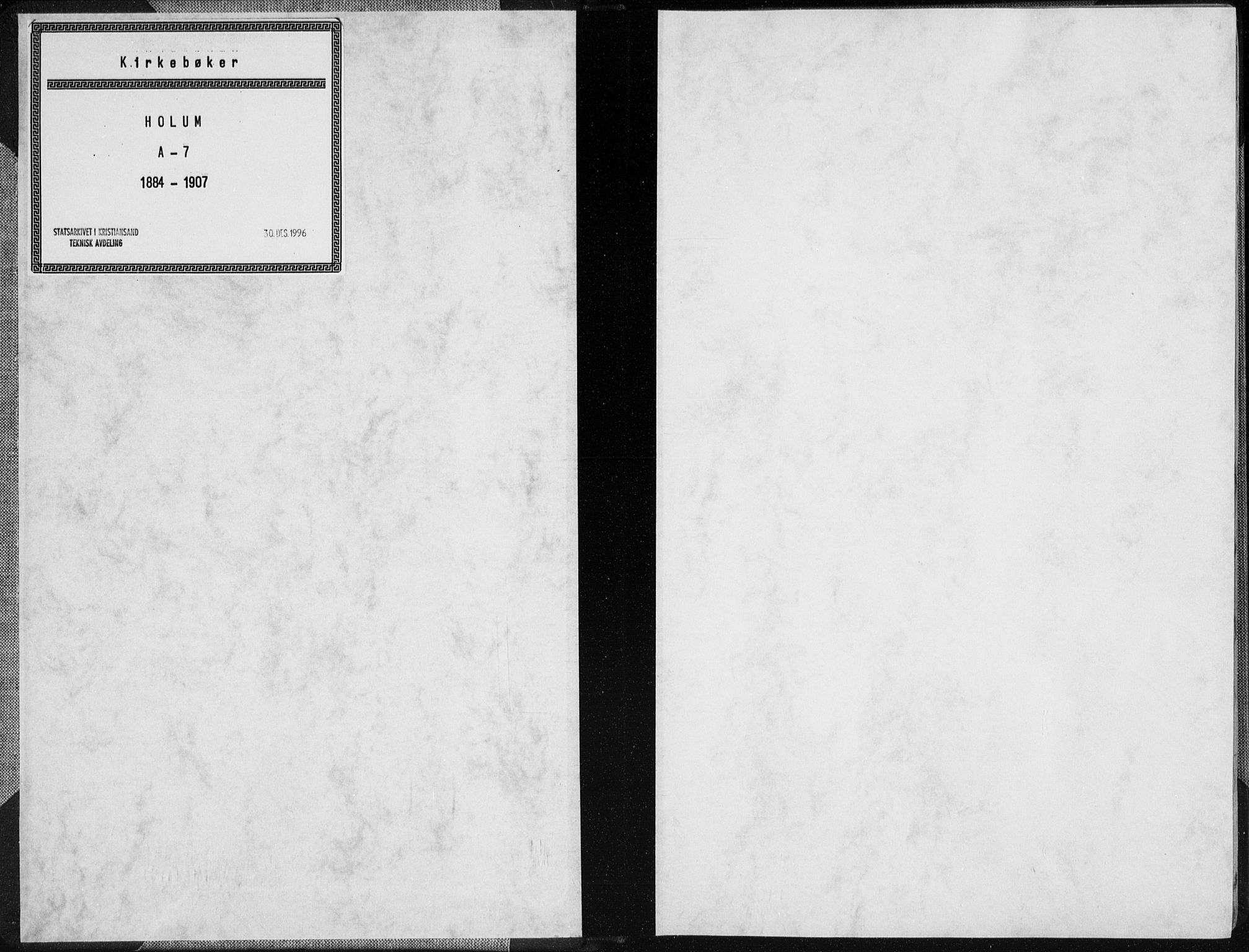 Holum sokneprestkontor, SAK/1111-0022/F/Fa/Faa/L0007: Ministerialbok nr. A 7, 1884-1907