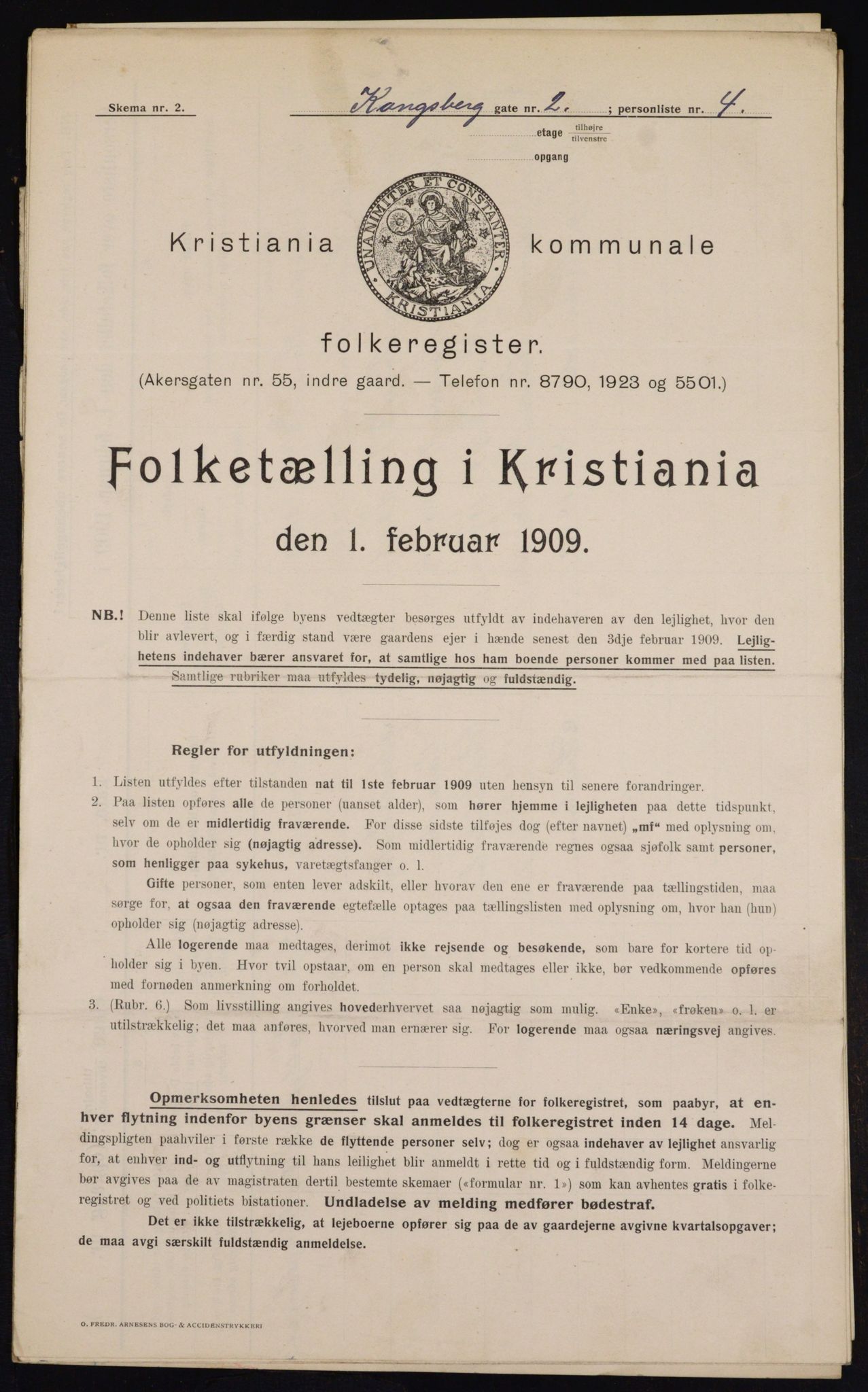 OBA, Kommunal folketelling 1.2.1909 for Kristiania kjøpstad, 1909, s. 48329