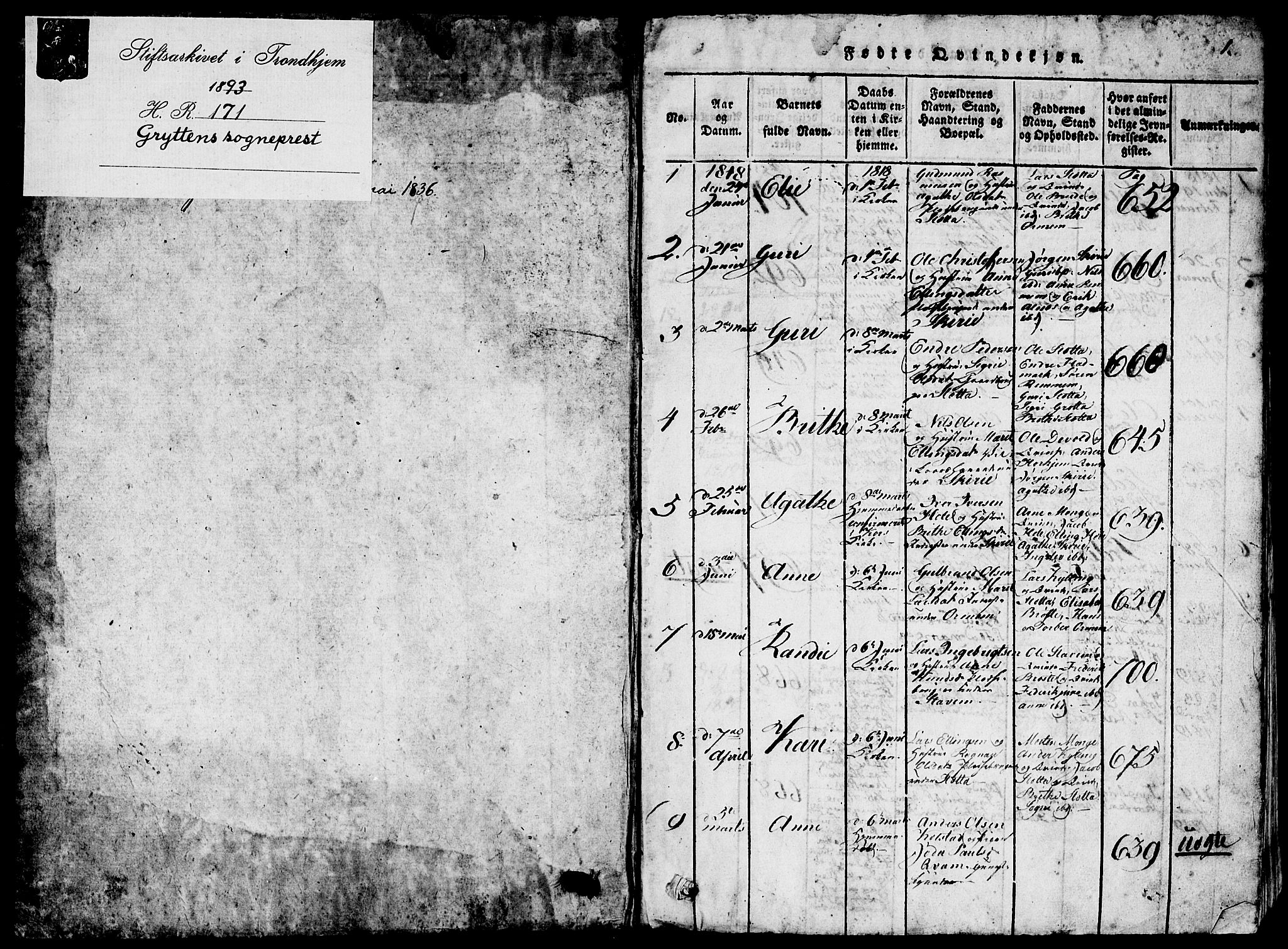 Ministerialprotokoller, klokkerbøker og fødselsregistre - Møre og Romsdal, SAT/A-1454/546/L0595: Klokkerbok nr. 546C01, 1818-1836, s. 0-1