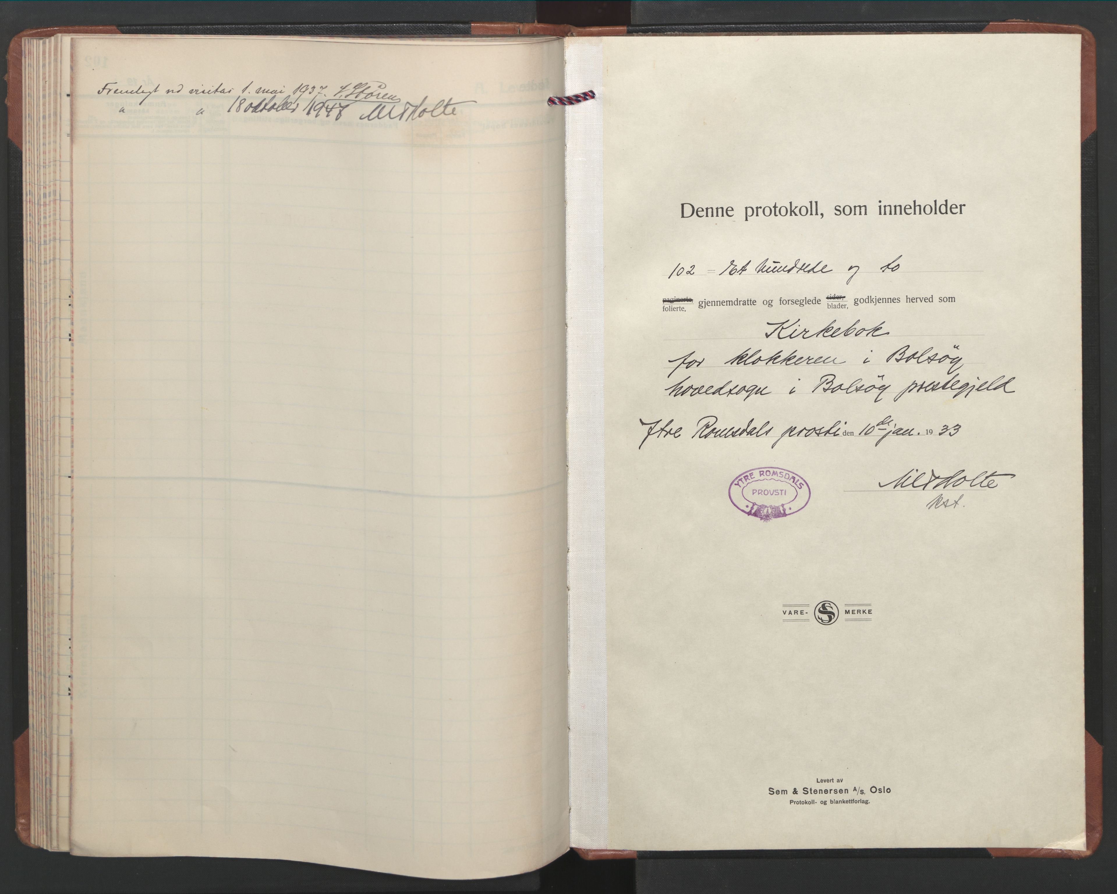 Ministerialprotokoller, klokkerbøker og fødselsregistre - Møre og Romsdal, SAT/A-1454/555/L0666: Klokkerbok nr. 555C02, 1933-1949