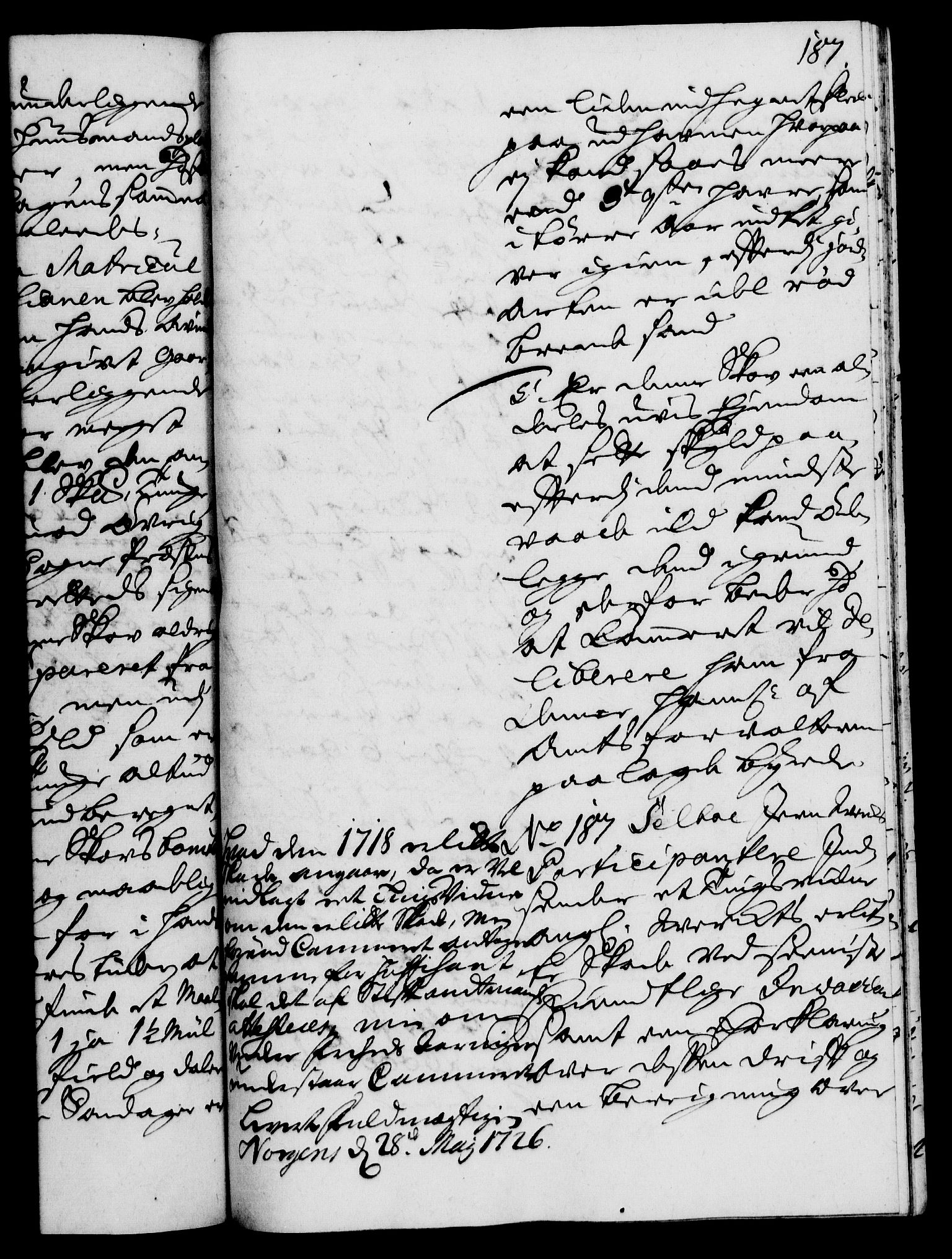 Rentekammeret, Kammerkanselliet, RA/EA-3111/G/Gh/Gha/L0008: Norsk ekstraktmemorialprotokoll (merket RK 53.53), 1725-1726, s. 187