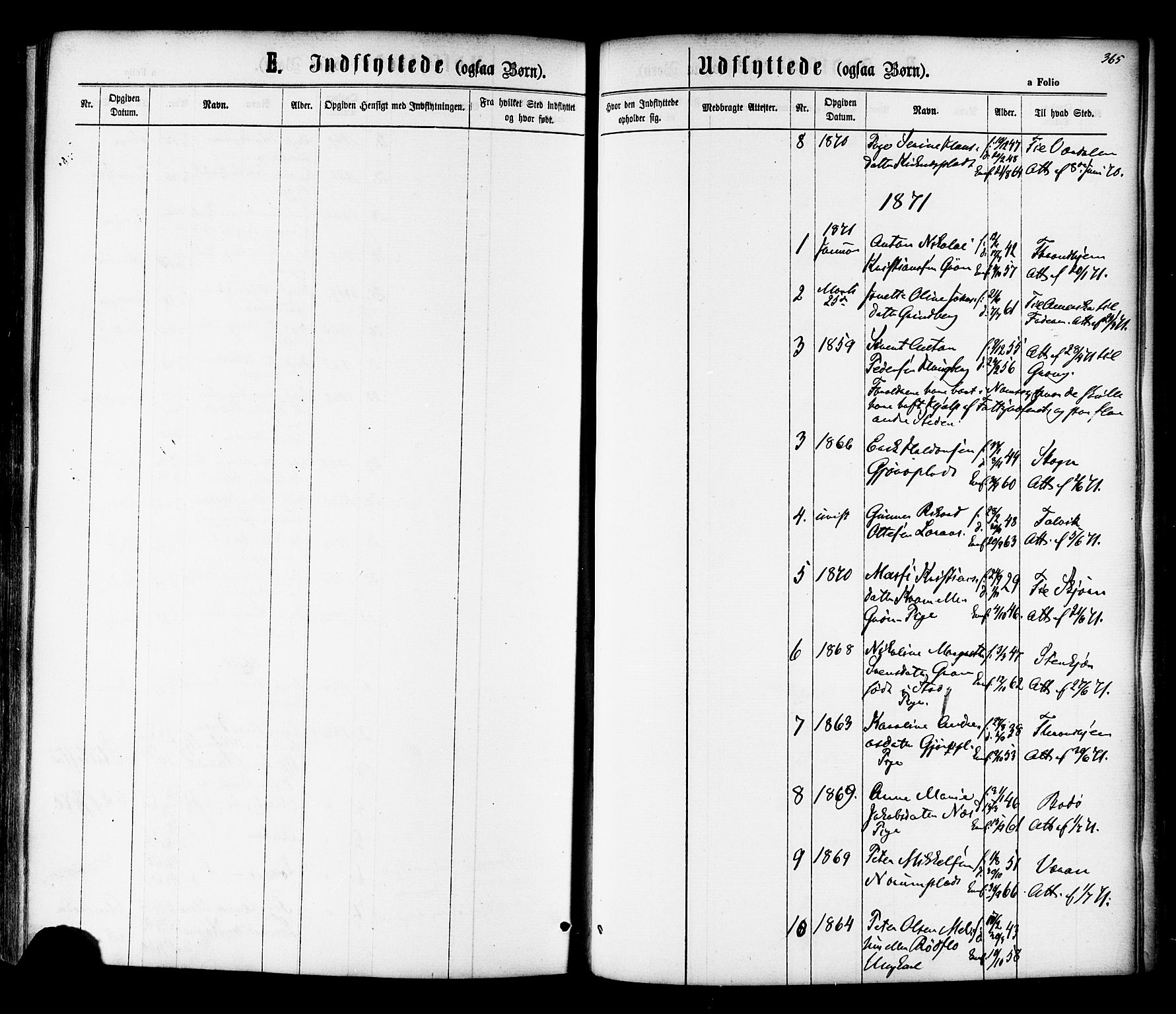 Ministerialprotokoller, klokkerbøker og fødselsregistre - Nord-Trøndelag, AV/SAT-A-1458/730/L0284: Ministerialbok nr. 730A09, 1866-1878, s. 365