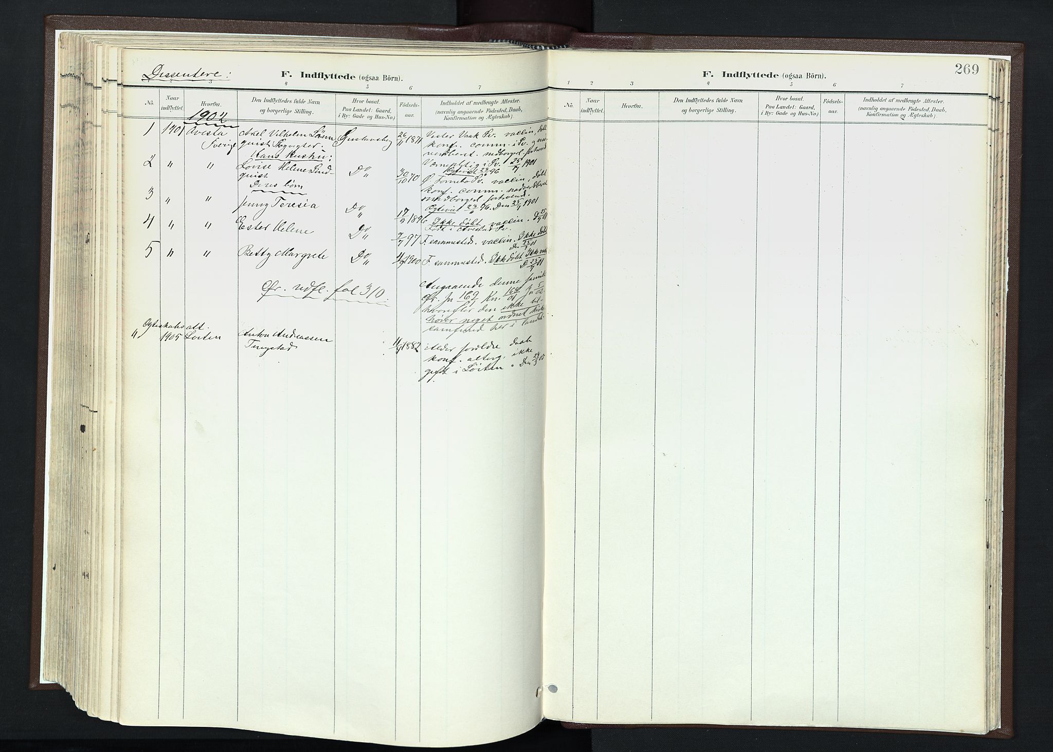 Trysil prestekontor, AV/SAH-PREST-046/H/Ha/Haa/L0013: Ministerialbok nr. 13, 1898-1911, s. 269