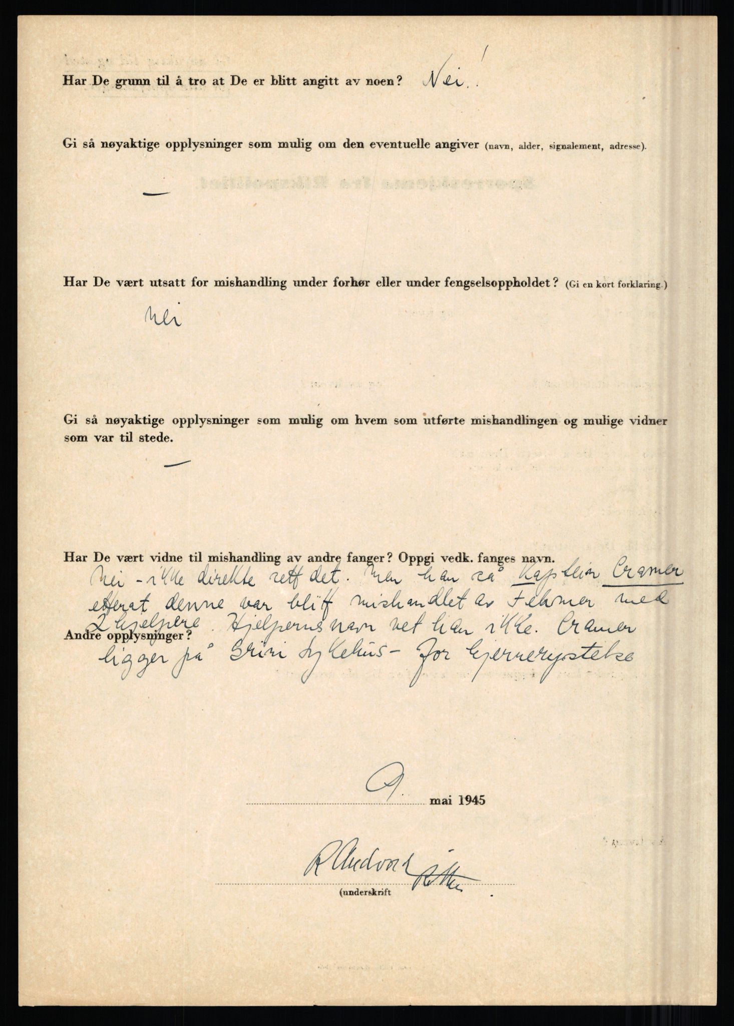 Rikspolitisjefen, AV/RA-S-1560/L/L0001: Abelseth, Rudolf - Berentsen, Odd, 1940-1945, s. 752