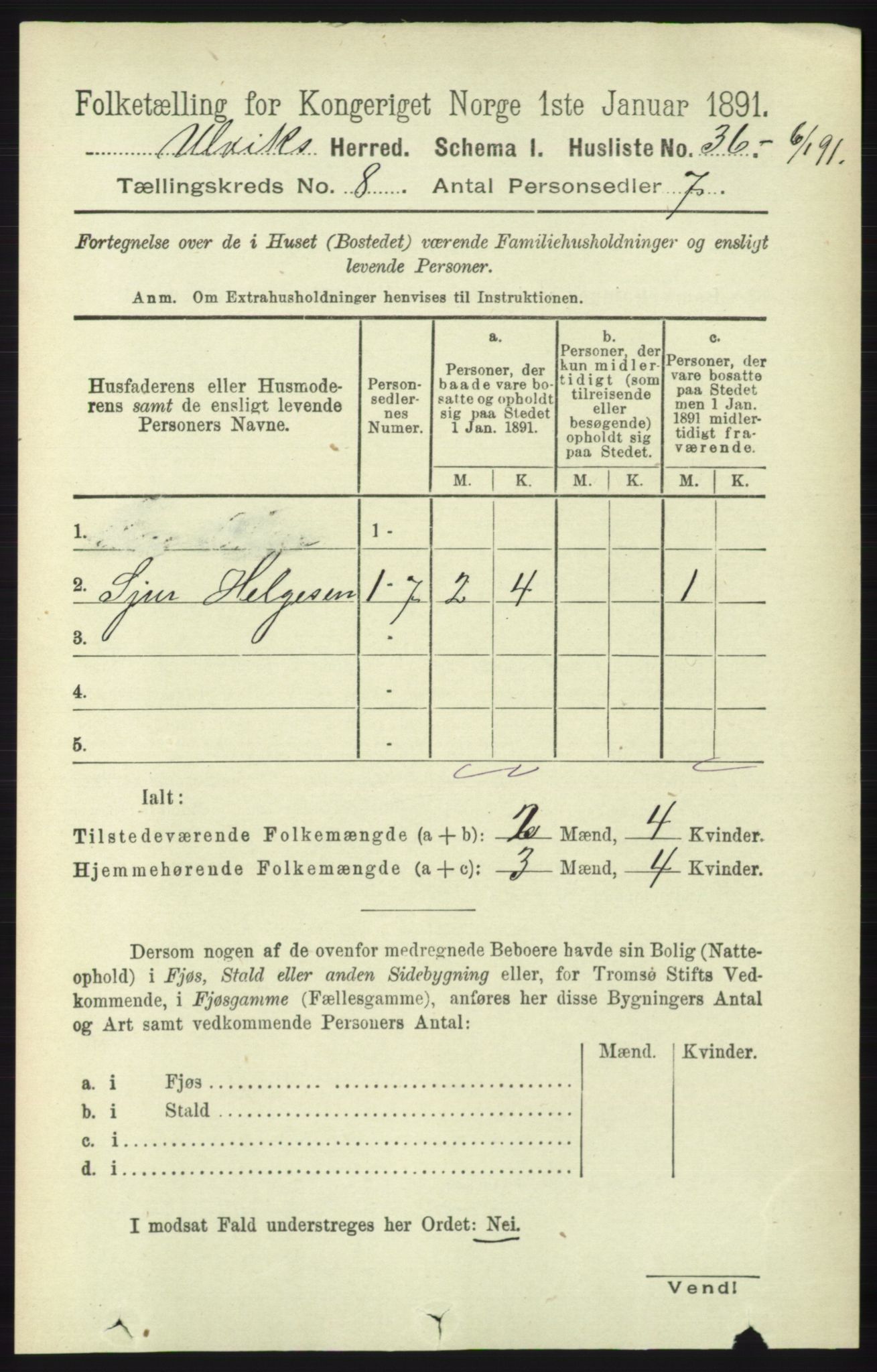 RA, Folketelling 1891 for 1233 Ulvik herred, 1891, s. 2566