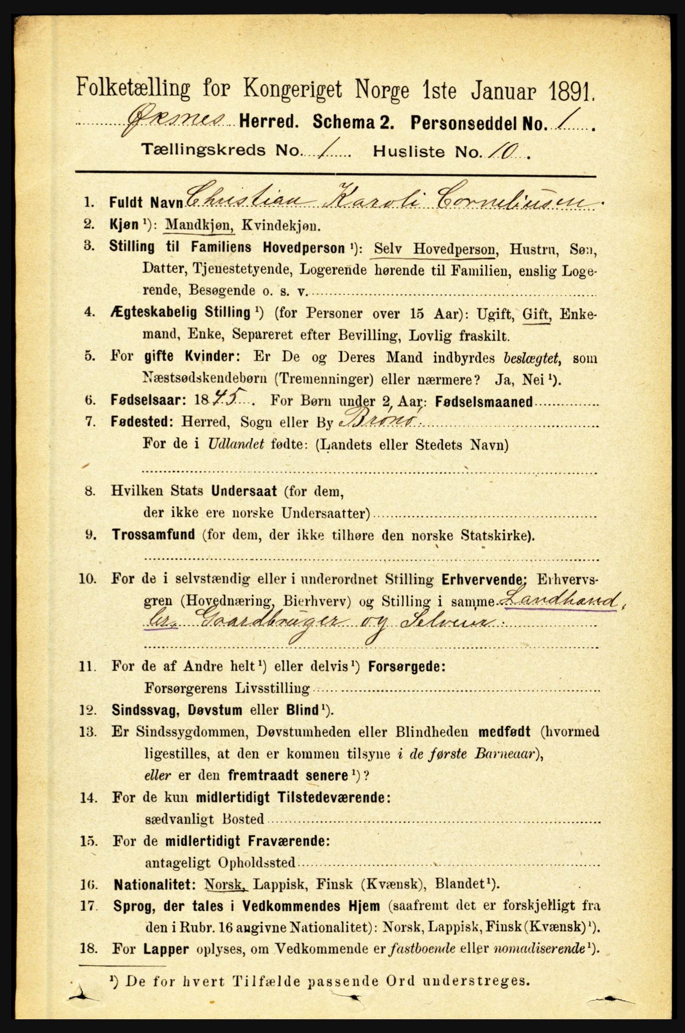 RA, Folketelling 1891 for 1868 Øksnes herred, 1891, s. 138