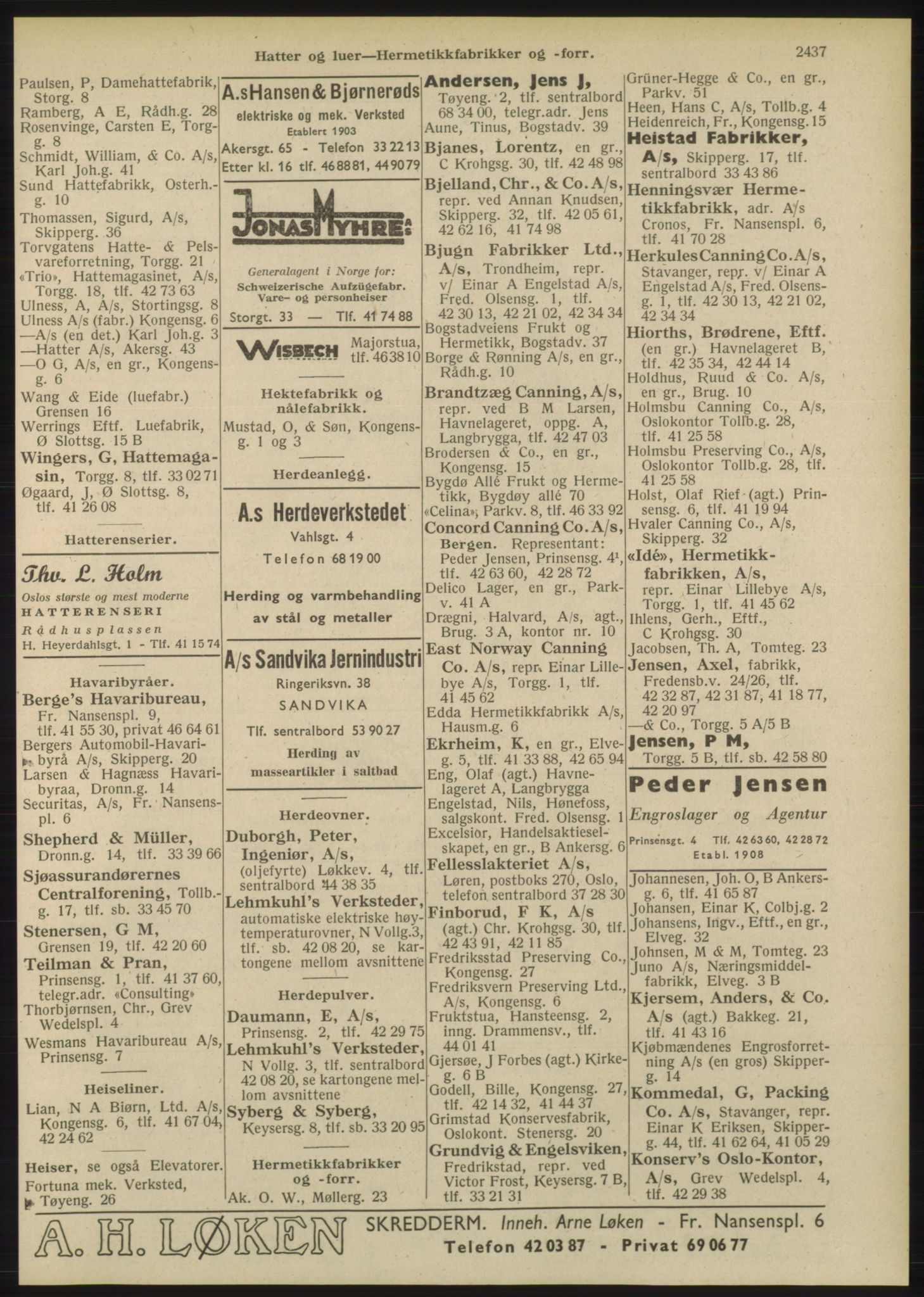 Kristiania/Oslo adressebok, PUBL/-, 1948, s. 2437