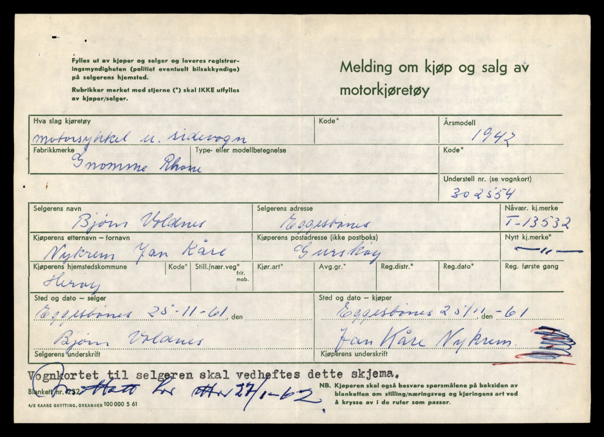 Møre og Romsdal vegkontor - Ålesund trafikkstasjon, AV/SAT-A-4099/F/Fe/L0040: Registreringskort for kjøretøy T 13531 - T 13709, 1927-1998, s. 29