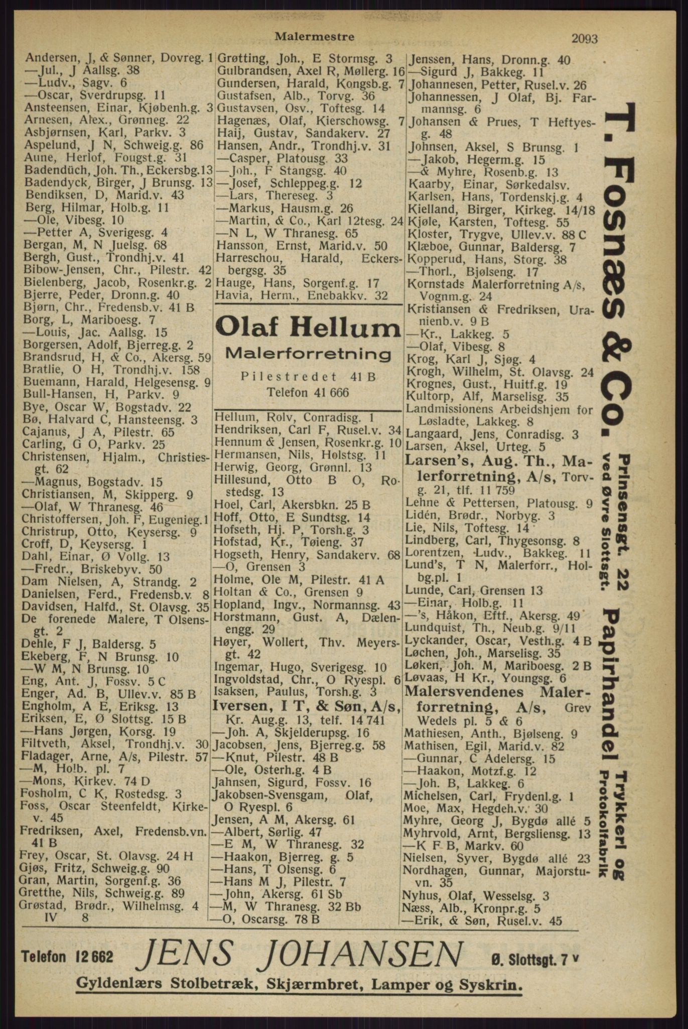 Kristiania/Oslo adressebok, PUBL/-, 1927, s. 2093