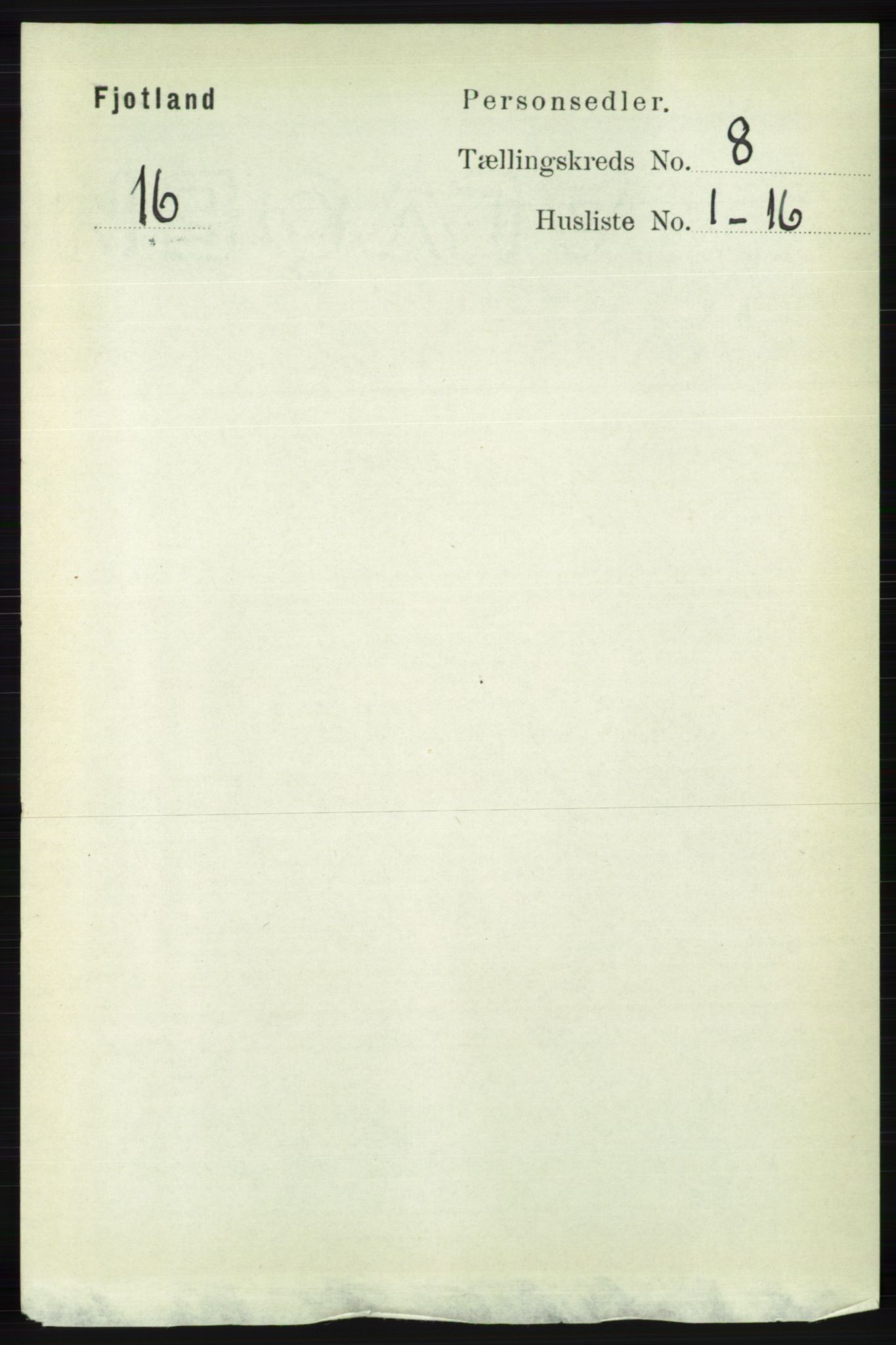 RA, Folketelling 1891 for 1036 Fjotland herred, 1891, s. 1188