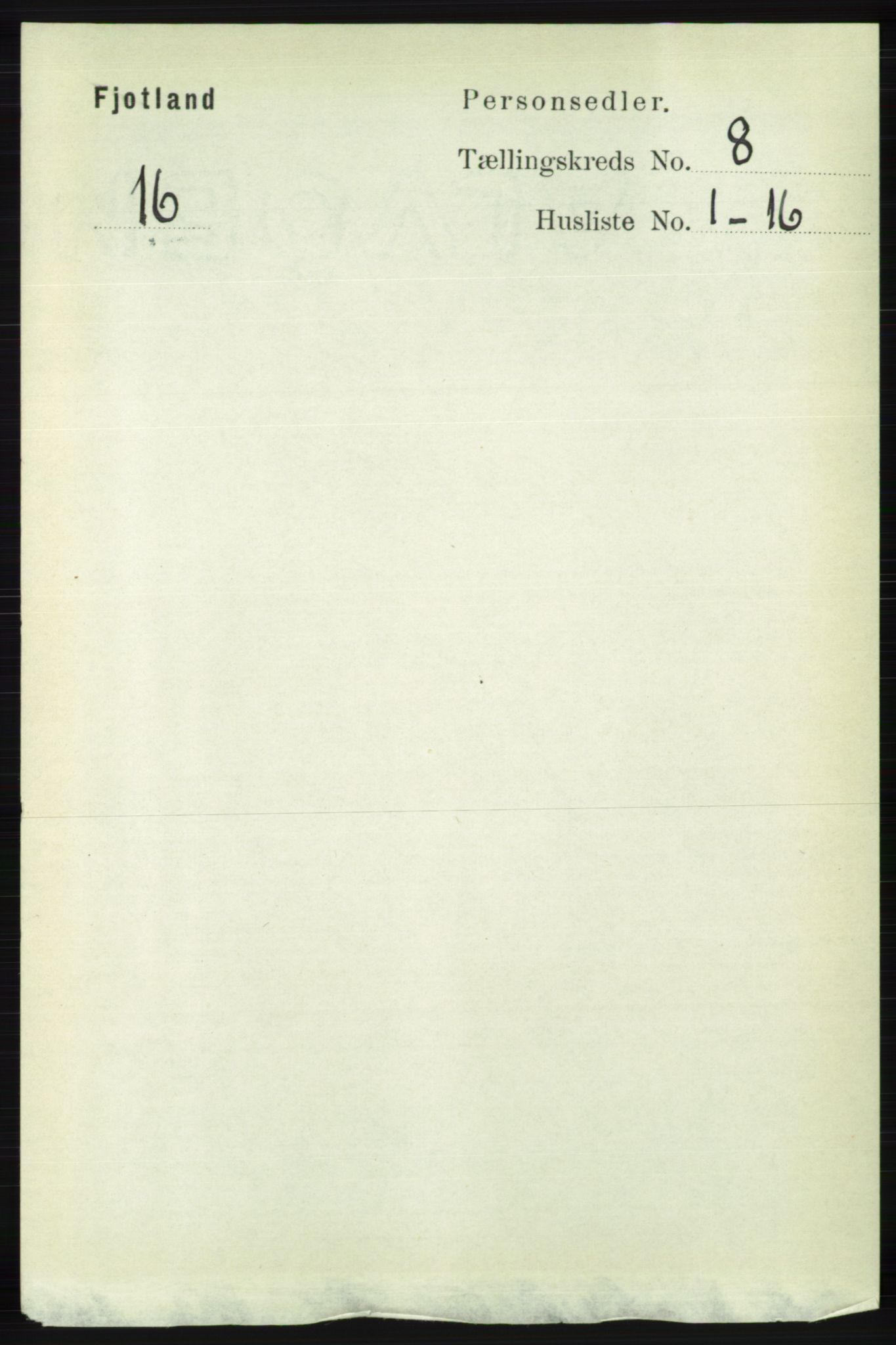 RA, Folketelling 1891 for 1036 Fjotland herred, 1891, s. 1188