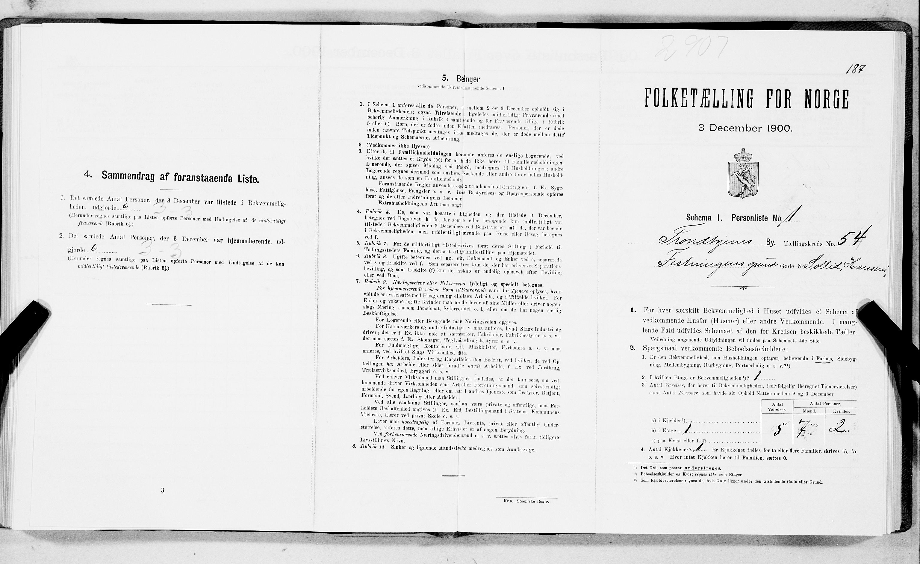 SAT, Folketelling 1900 for 1601 Trondheim kjøpstad, 1900, s. 9254