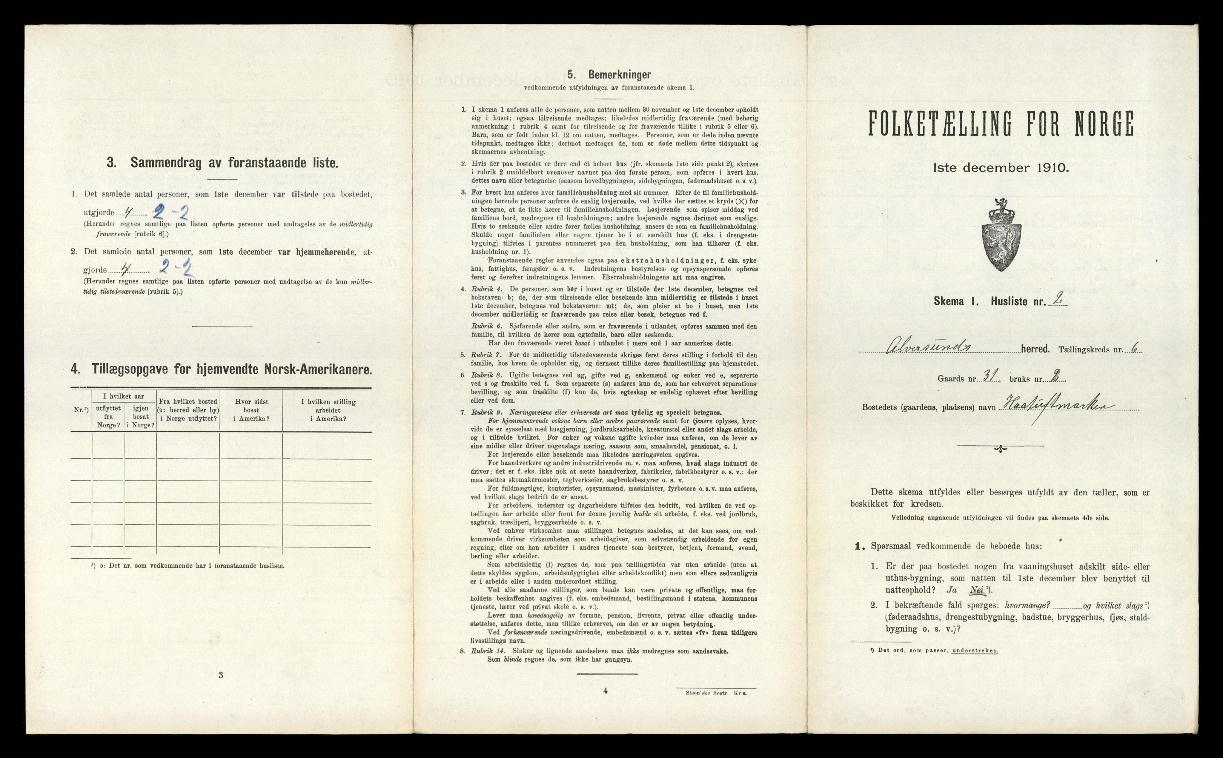 RA, Folketelling 1910 for 1257 Alversund herred, 1910, s. 506