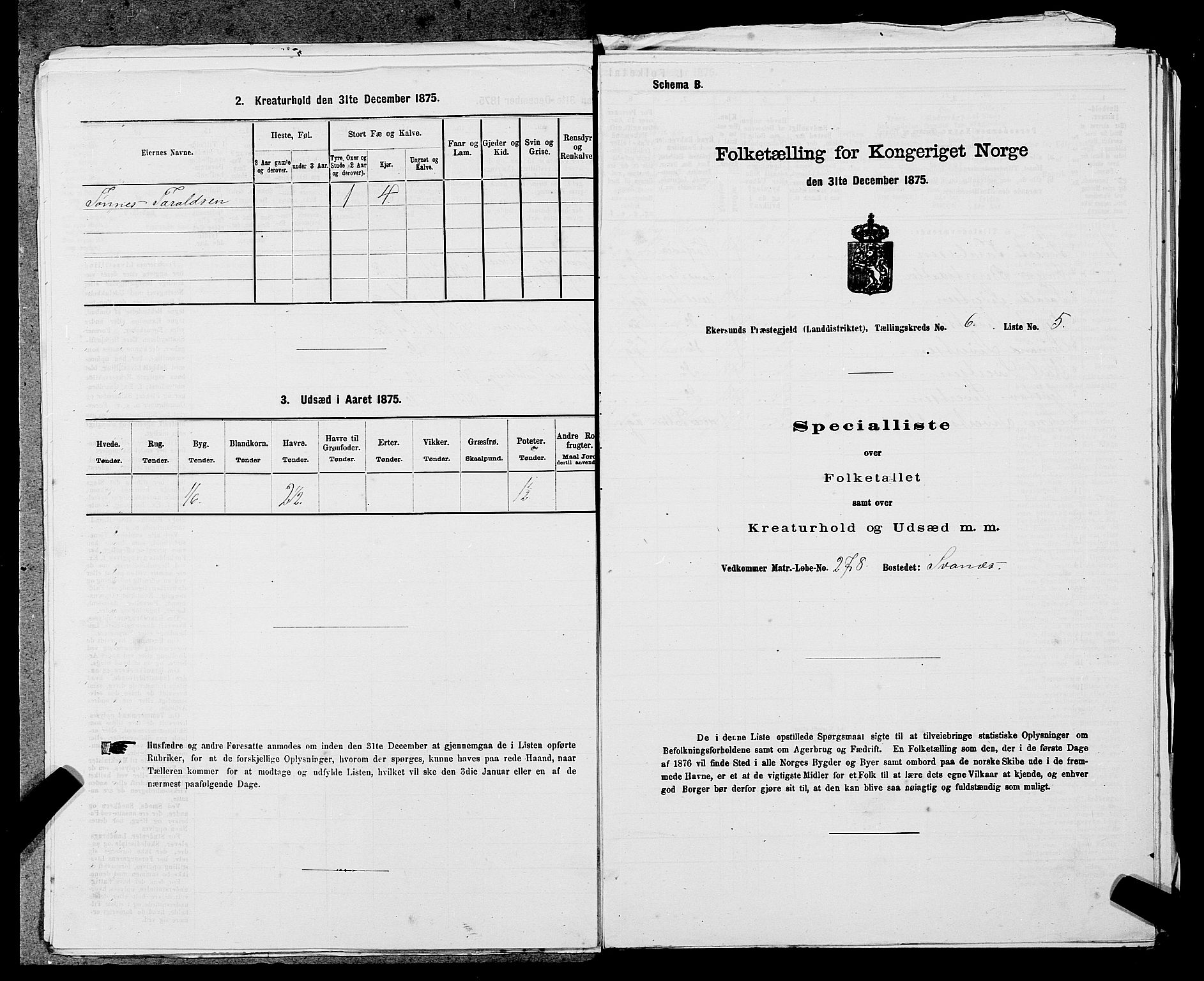 SAST, Folketelling 1875 for 1116L Eigersund prestegjeld, Eigersund landsokn og Ogna sokn, 1875, s. 644