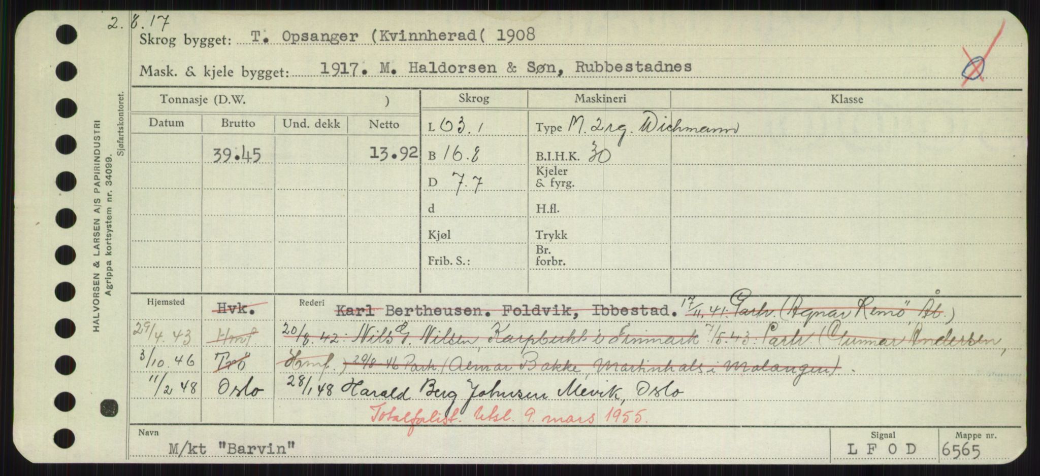 Sjøfartsdirektoratet med forløpere, Skipsmålingen, RA/S-1627/H/Hd/L0003: Fartøy, B-Bev, s. 335