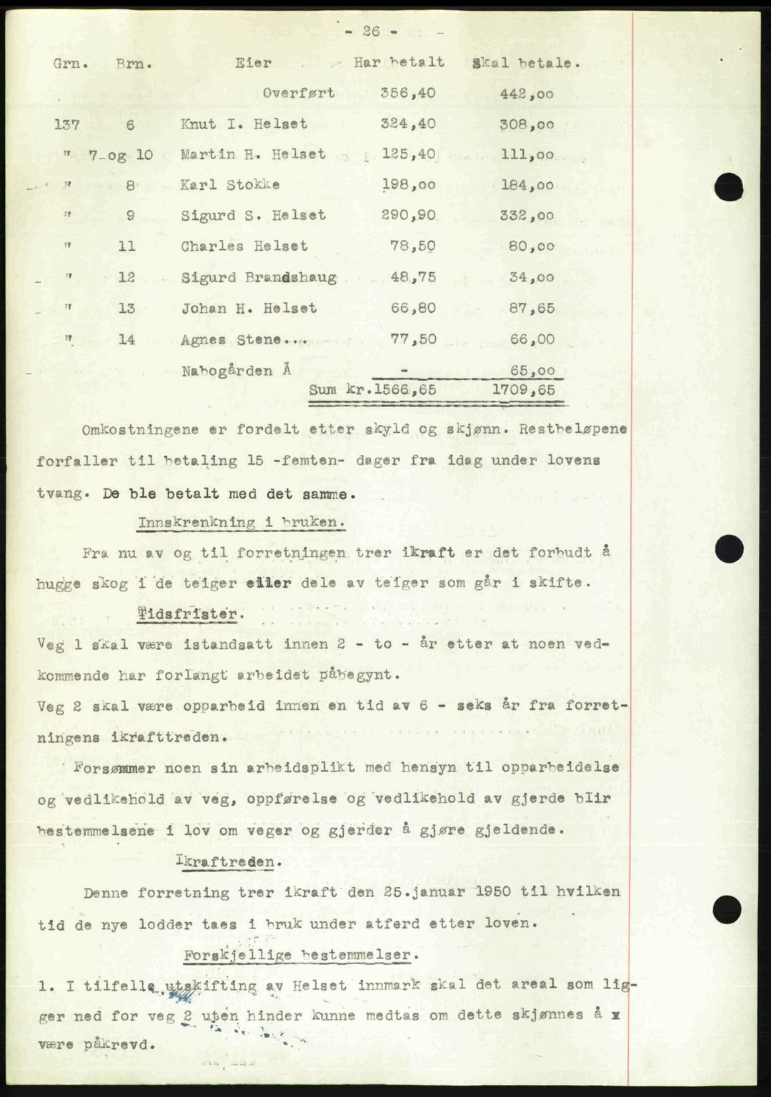 Nordmøre sorenskriveri, AV/SAT-A-4132/1/2/2Ca: Pantebok nr. A114, 1950-1950, Dagboknr: 625/1950