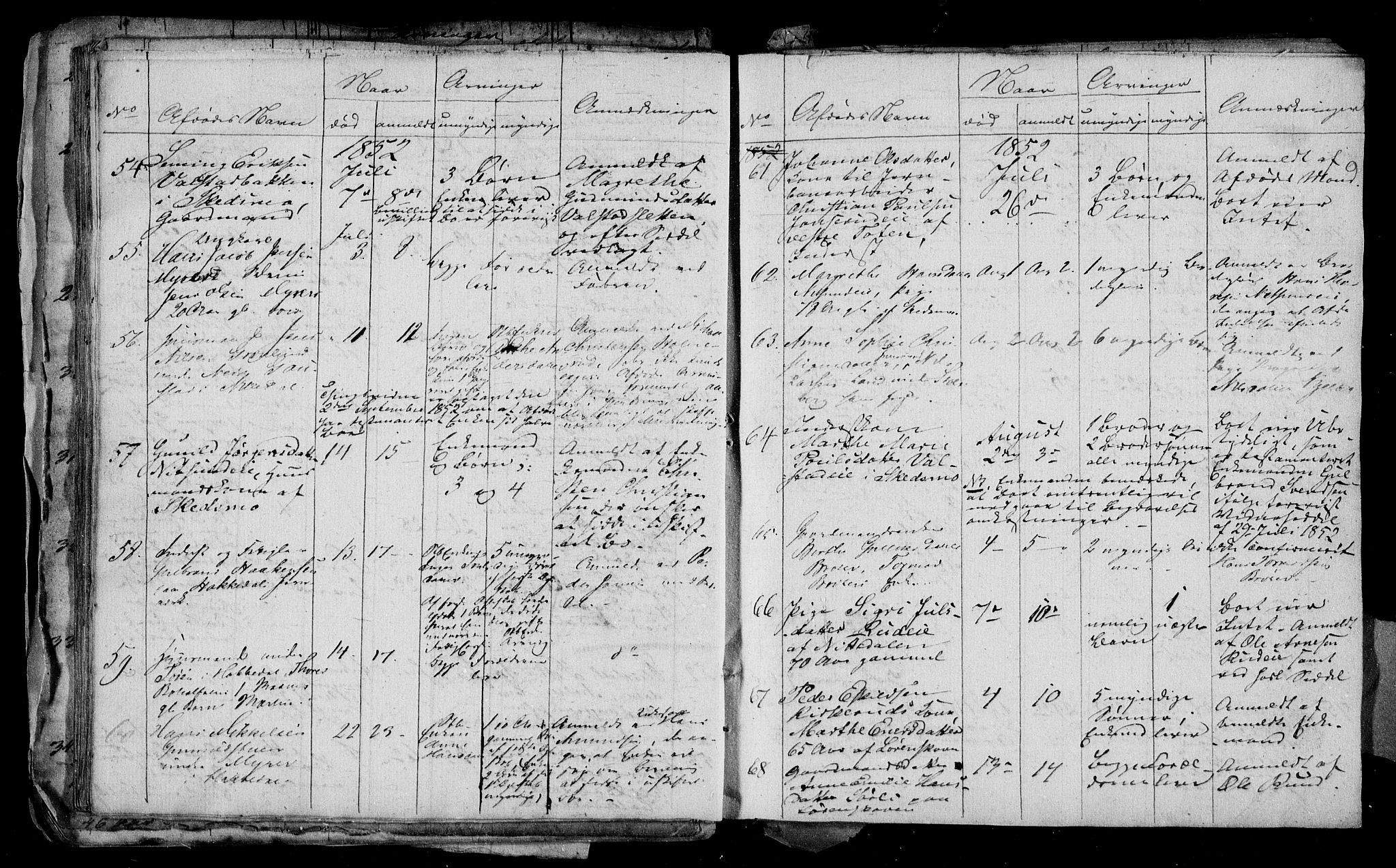 Nedre Romerike sorenskriveri, AV/SAO-A-10469/H/Hb/Hba/L0001: Dødsfallsprotokoll, rekke I , 1843-1857