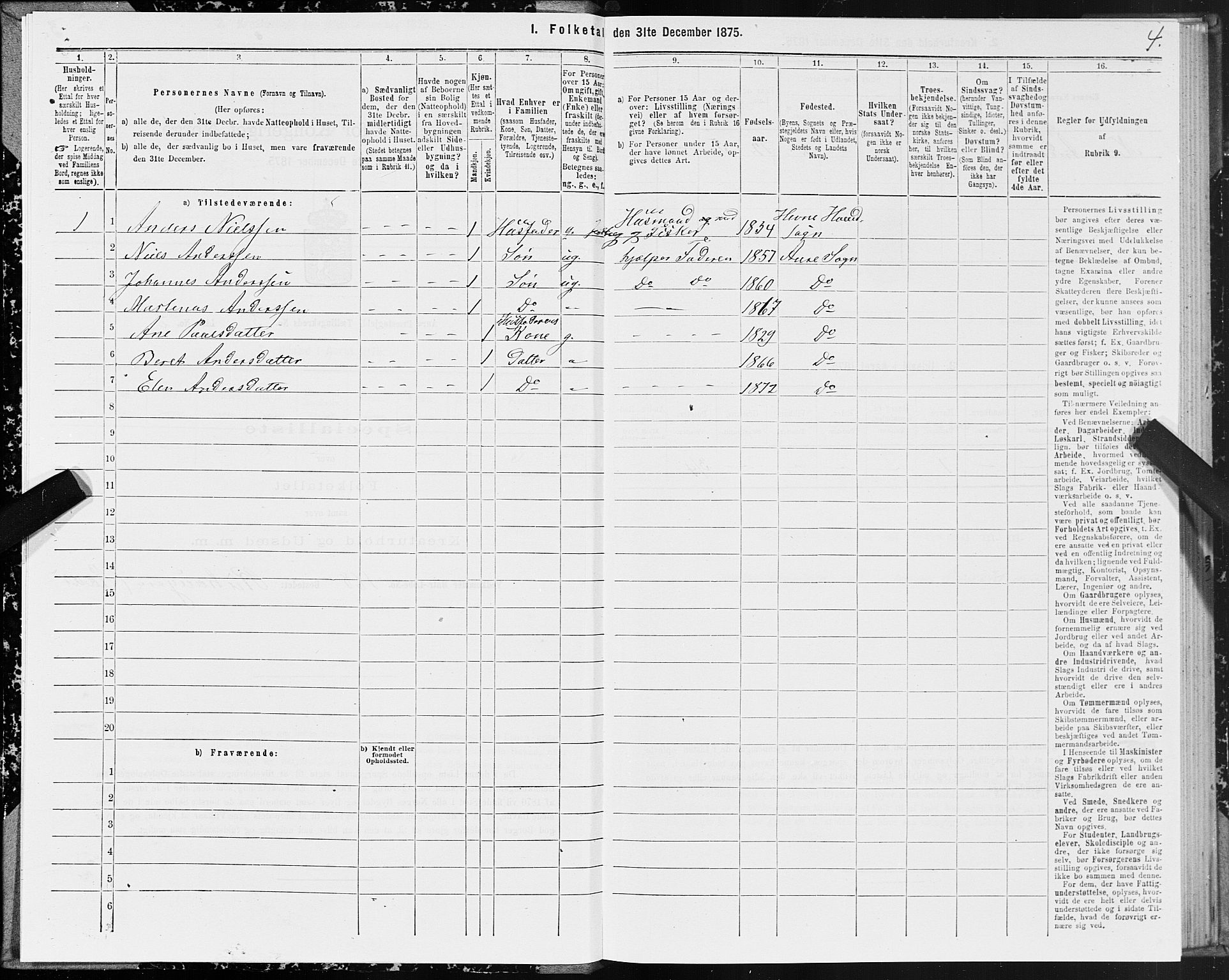 SAT, Folketelling 1875 for 1569P Aure prestegjeld, 1875, s. 3004