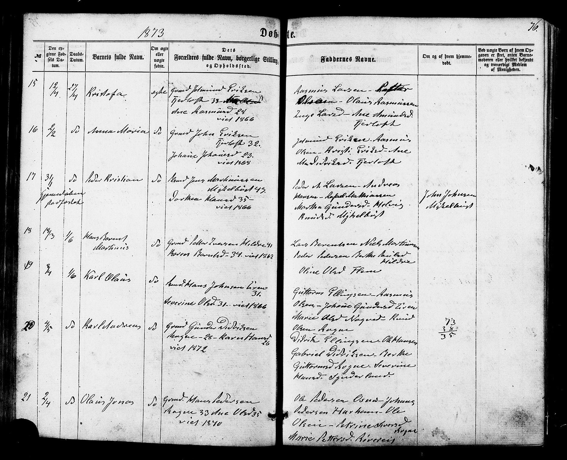 Ministerialprotokoller, klokkerbøker og fødselsregistre - Møre og Romsdal, AV/SAT-A-1454/536/L0498: Ministerialbok nr. 536A07, 1862-1875, s. 76
