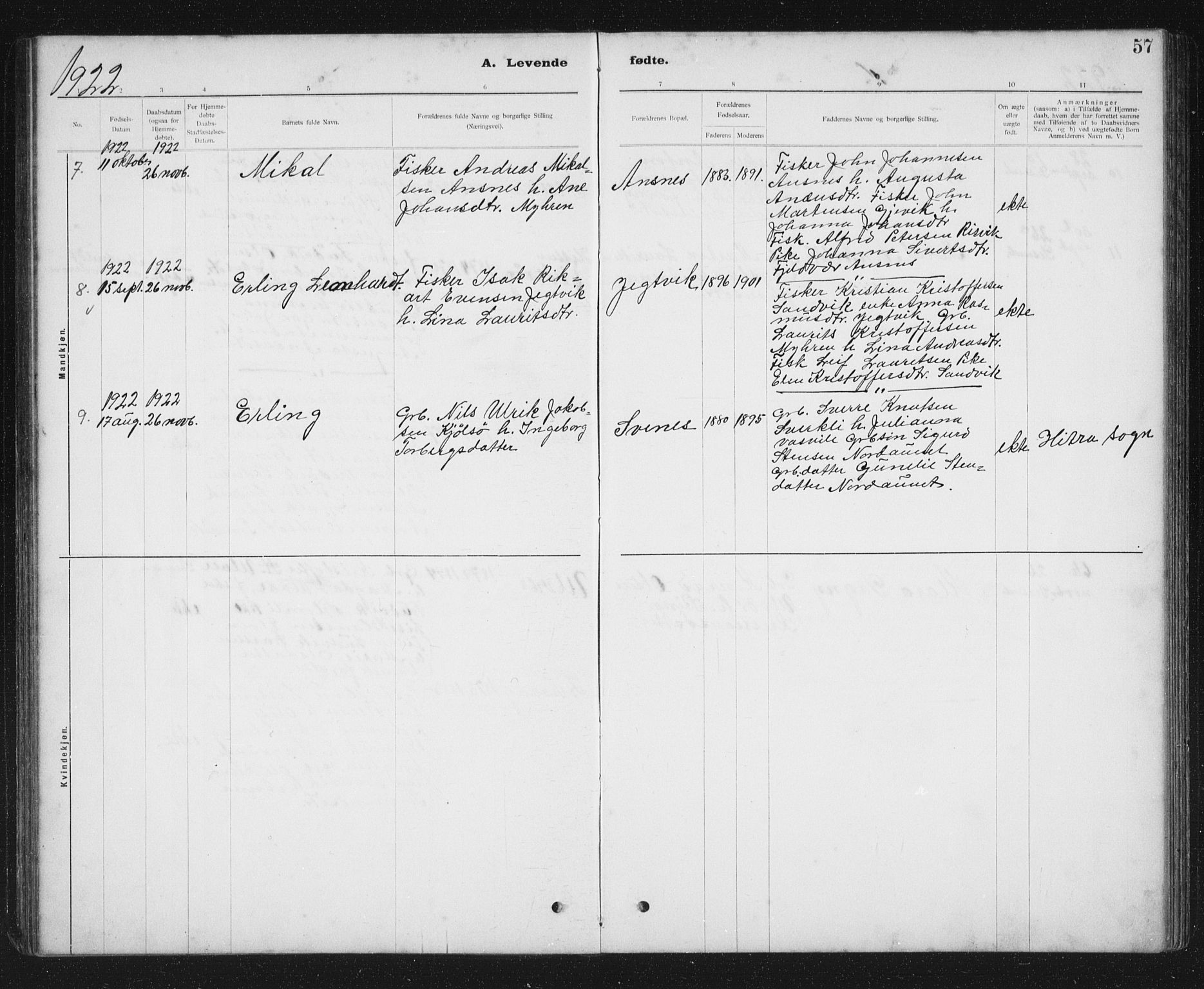 Ministerialprotokoller, klokkerbøker og fødselsregistre - Sør-Trøndelag, AV/SAT-A-1456/637/L0563: Klokkerbok nr. 637C04, 1899-1940, s. 57