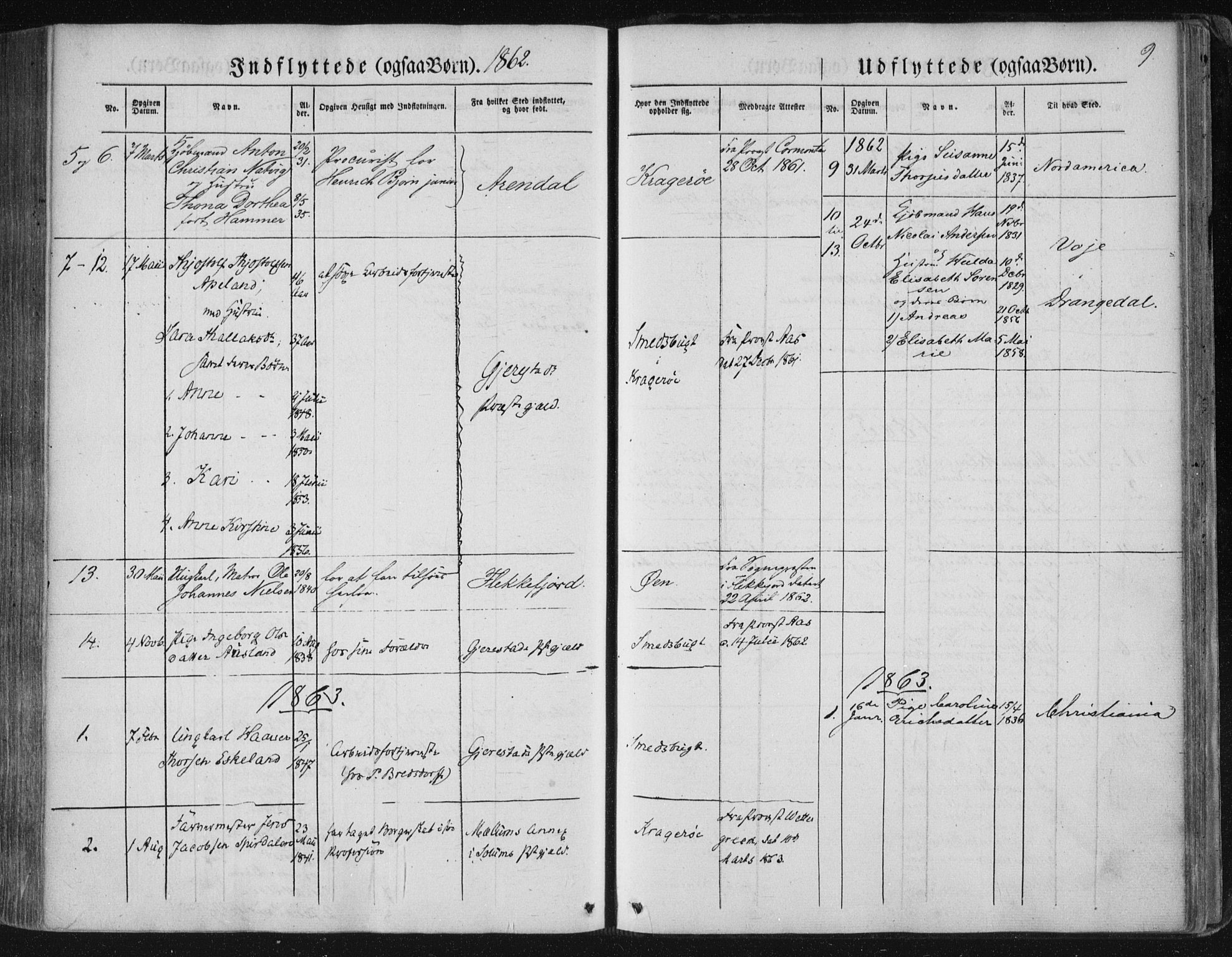 Kragerø kirkebøker, AV/SAKO-A-278/F/Fa/L0006: Ministerialbok nr. 6, 1847-1861, s. 9