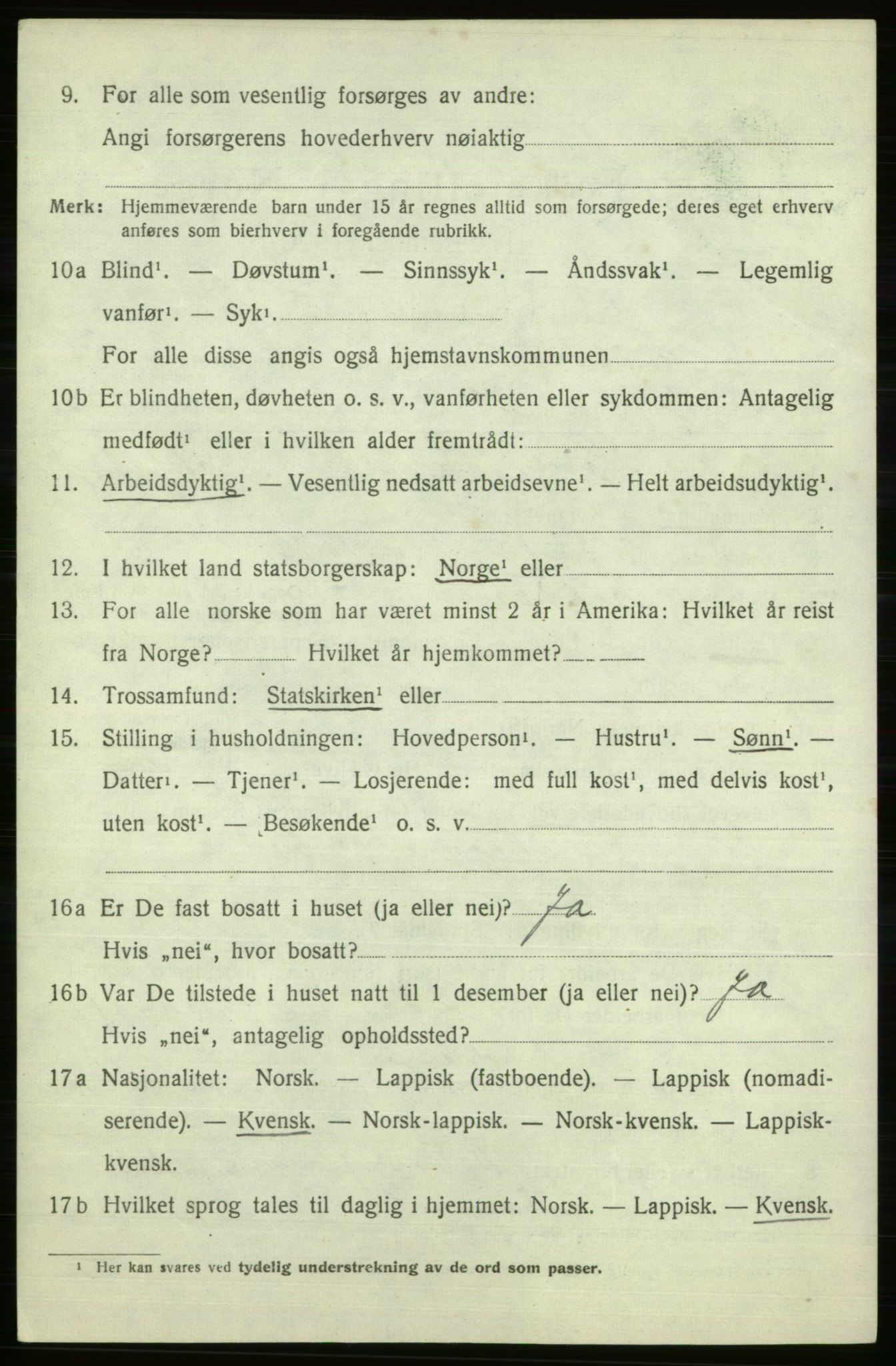 SATØ, Folketelling 1920 for 2020 Kistrand herred, 1920, s. 3853