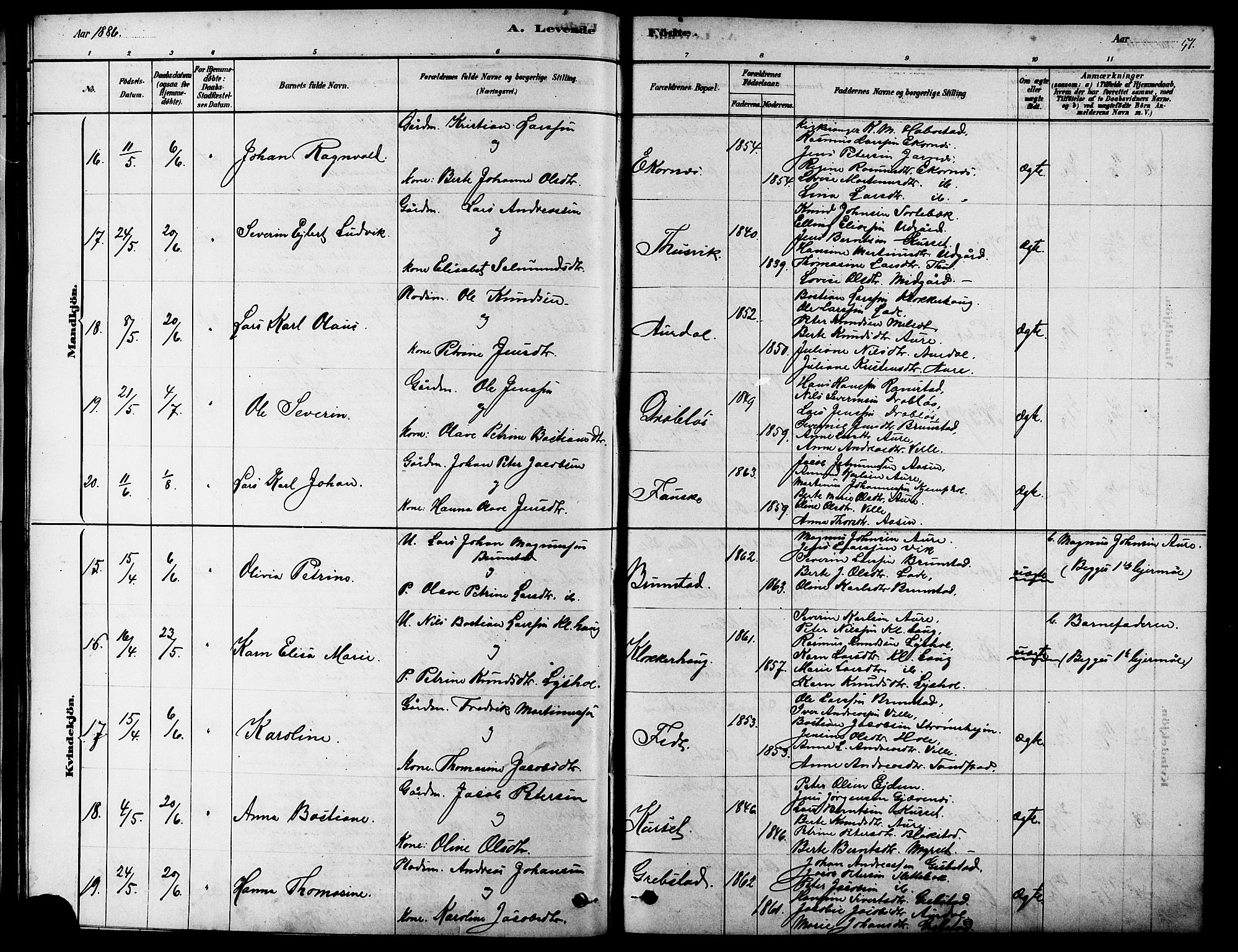 Ministerialprotokoller, klokkerbøker og fødselsregistre - Møre og Romsdal, SAT/A-1454/523/L0339: Klokkerbok nr. 523C02, 1878-1891, s. 51