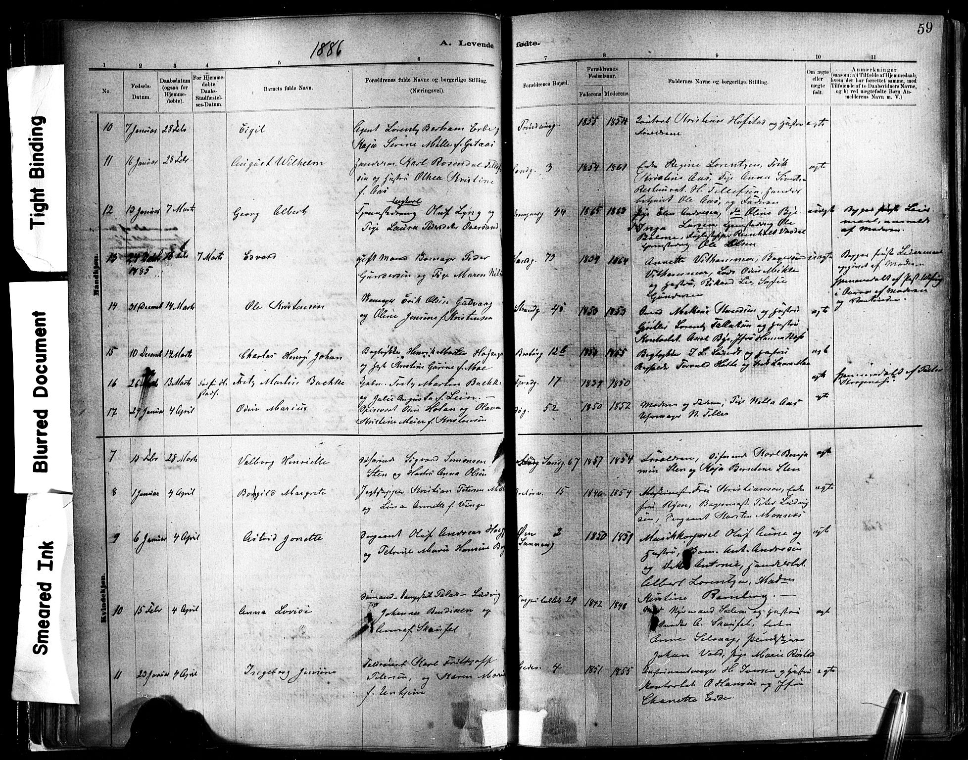Ministerialprotokoller, klokkerbøker og fødselsregistre - Sør-Trøndelag, SAT/A-1456/602/L0119: Ministerialbok nr. 602A17, 1880-1901, s. 59