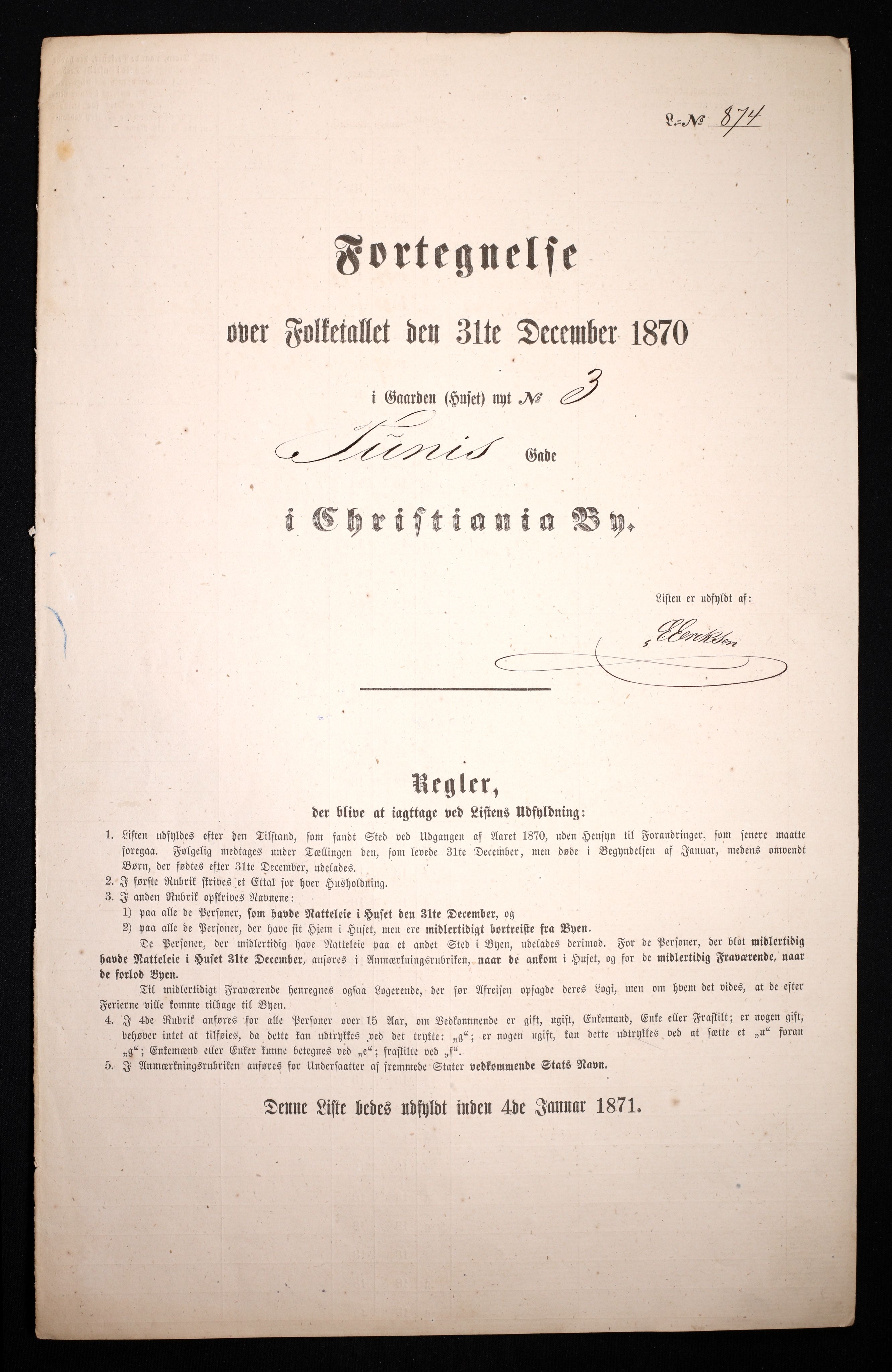 RA, Folketelling 1870 for 0301 Kristiania kjøpstad, 1870, s. 4413