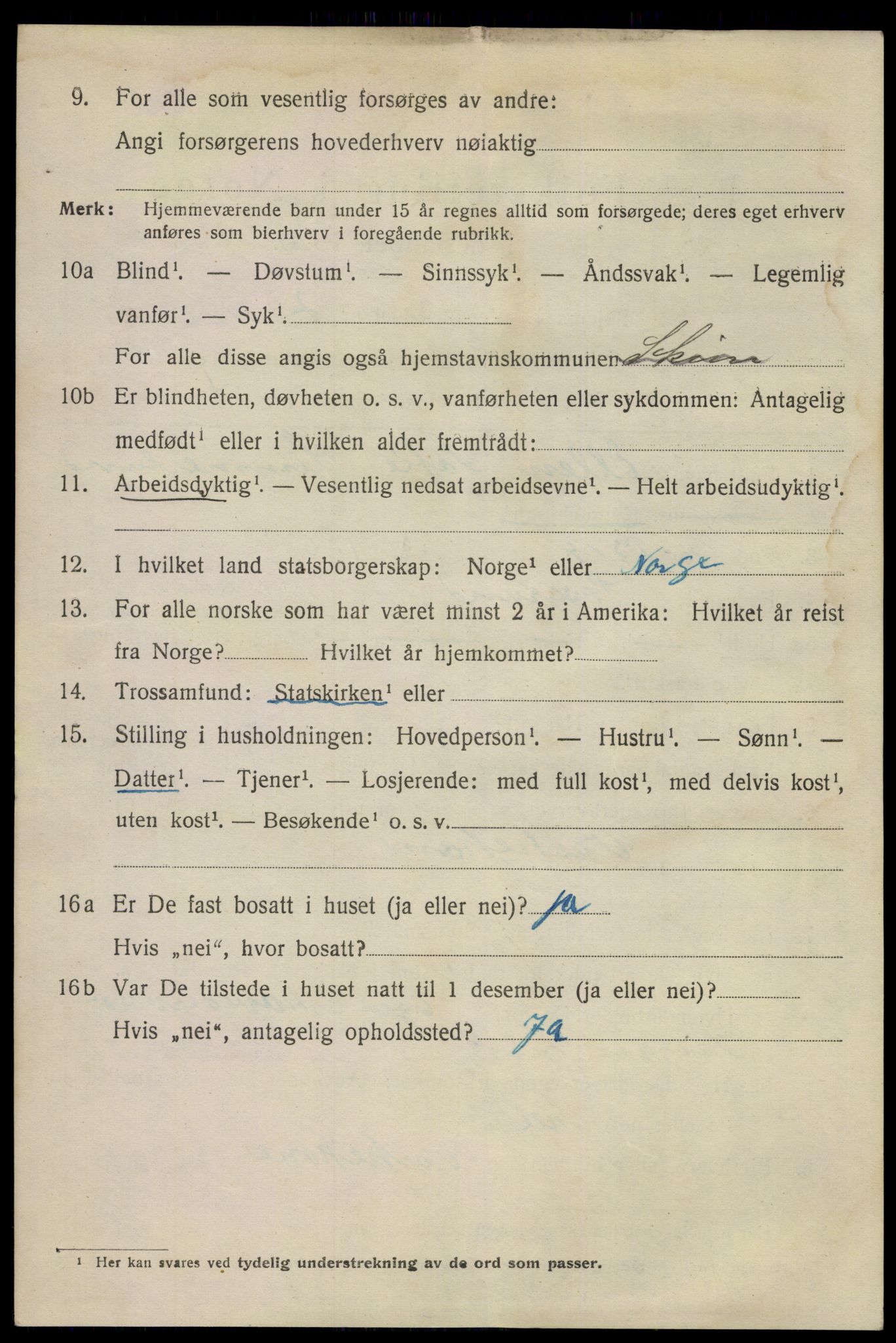 SAKO, Folketelling 1920 for 0806 Skien kjøpstad, 1920, s. 21809