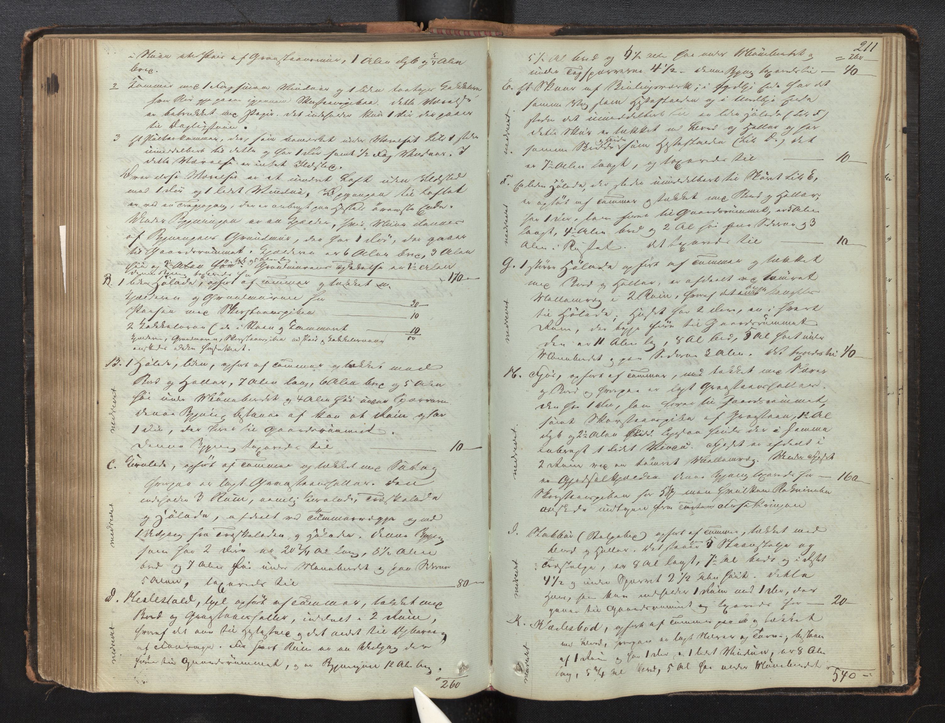Lensmannen i Luster, AV/SAB-A-29301/0012/L0002: Branntakstprotokoll, 1846-1868, s. 210b-211a